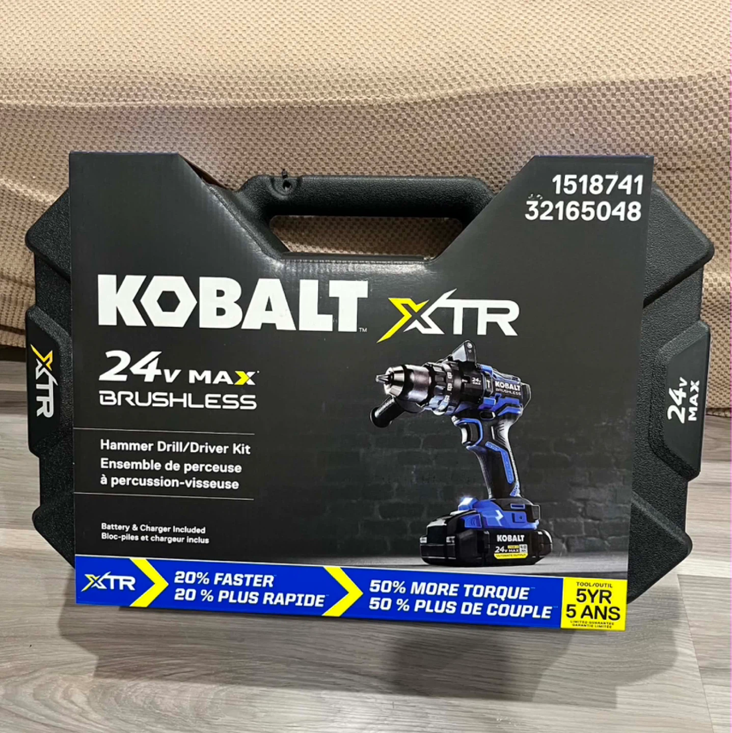 Kobalt XTR 24V MAX Brushless Hammer Drill/Driver Kit