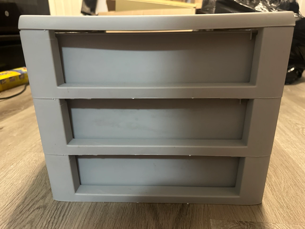 3-Drawer Gray Plastic Storage Organizer - photo 3