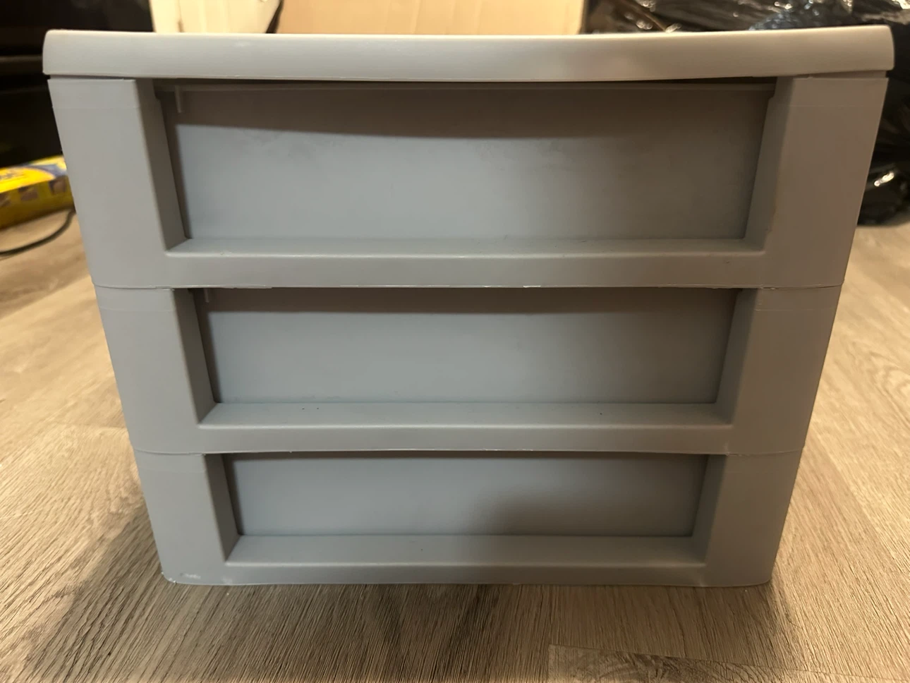 3-Drawer Gray Plastic Storage Organizer - photo 5
