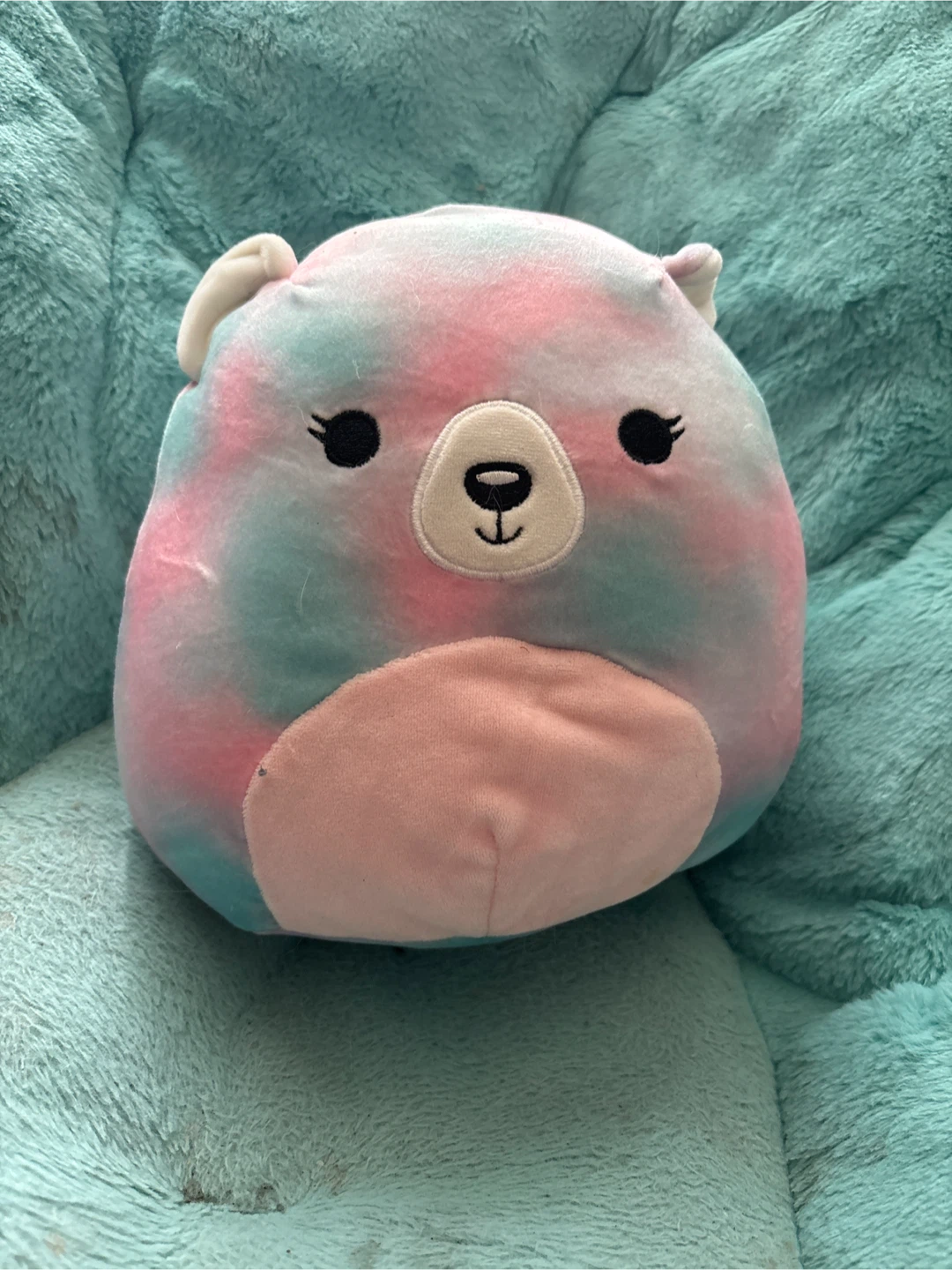 Squishmallows tie-dye plush bear