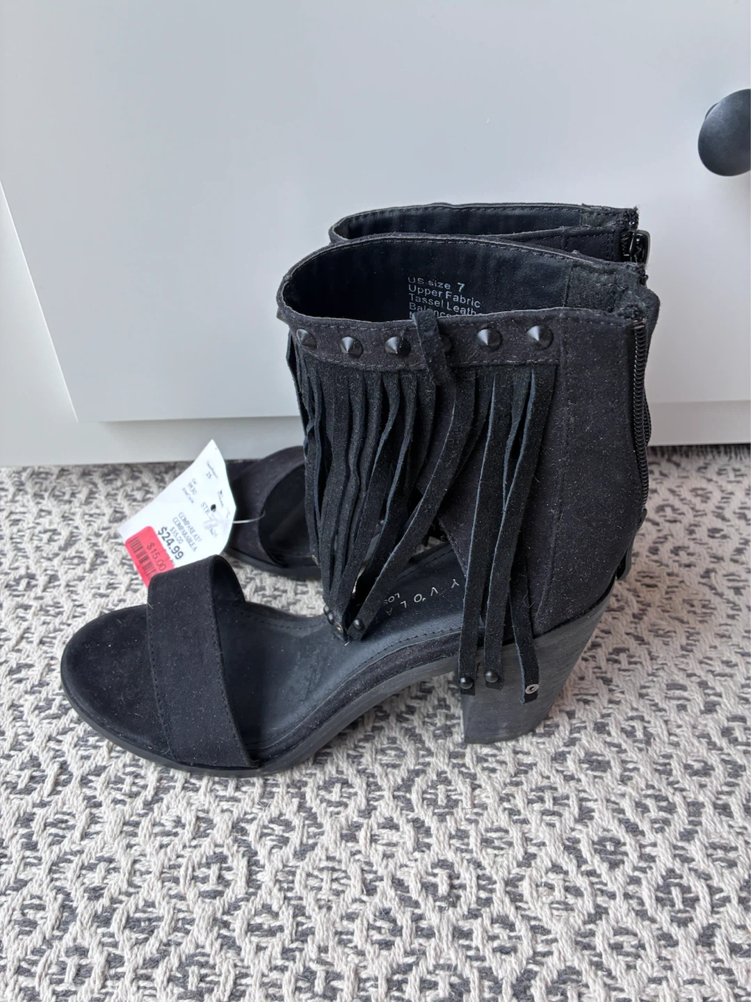 Black Fringed Heels - photo 2