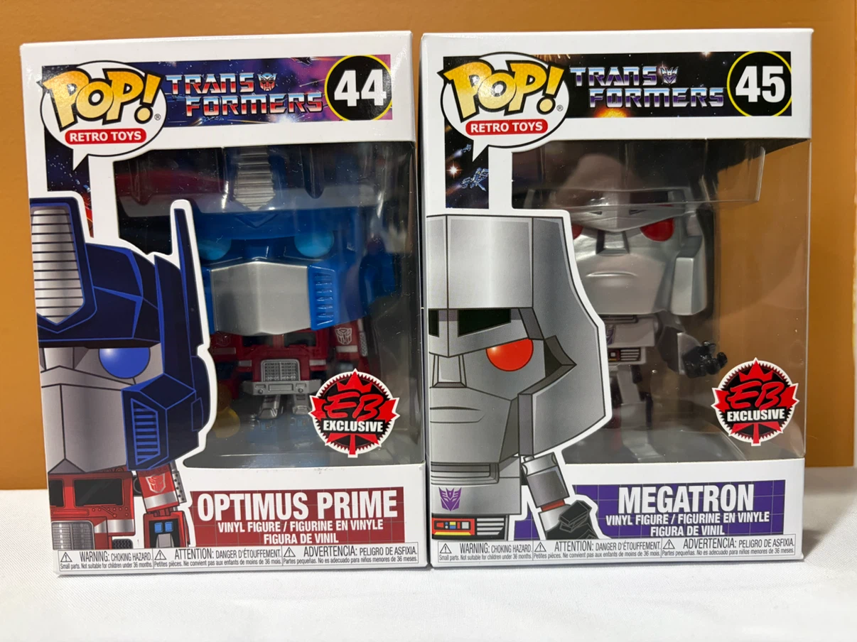 Optimus Prime (Axe) & Megatron (Mace) Funko Pop! - EB Games