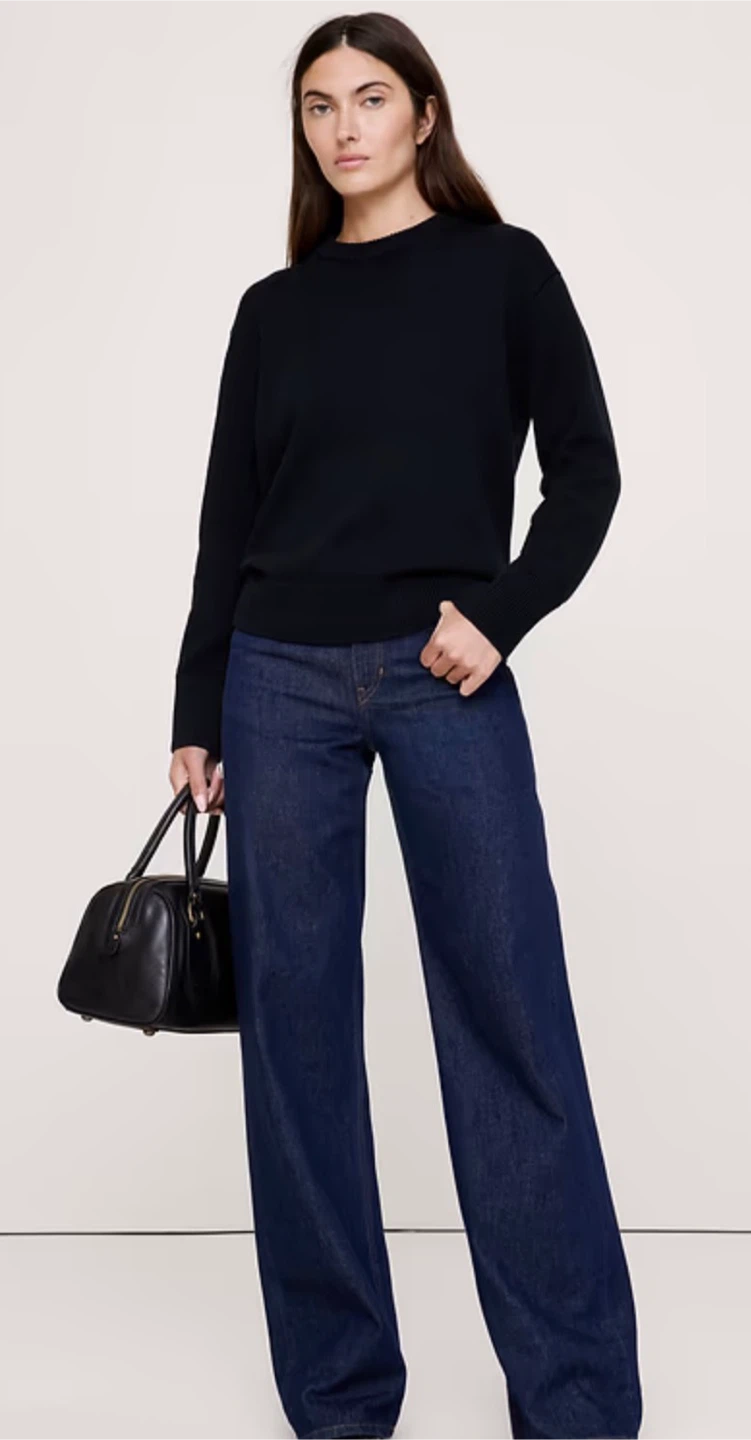 Banana Republic Black Crewneck Sweater