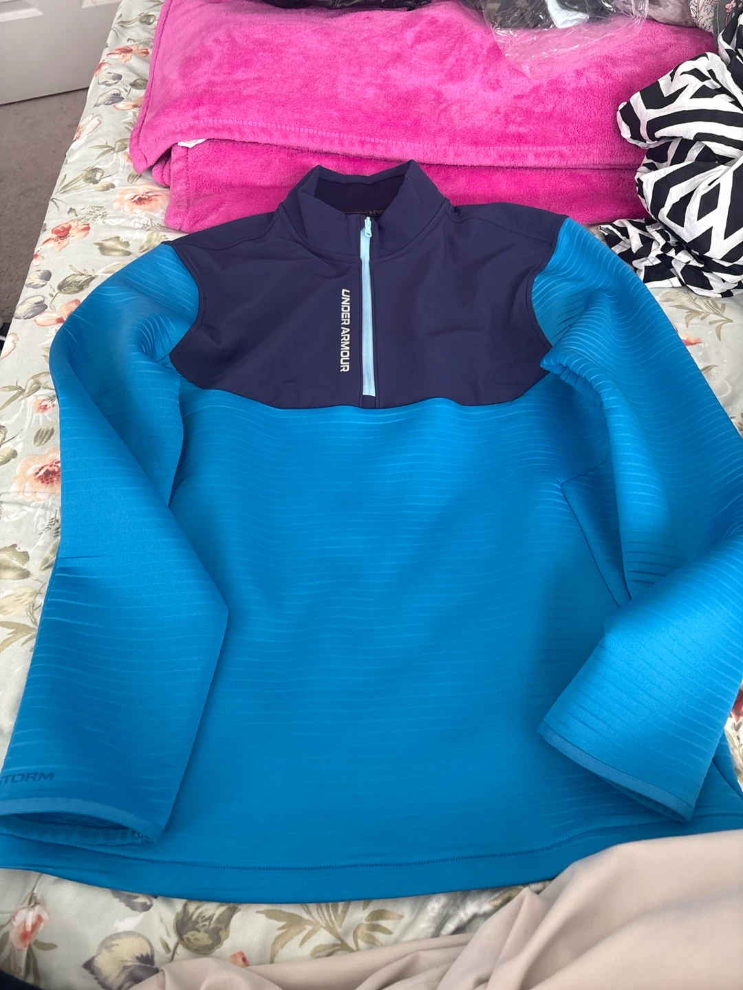 Under Armour Storm 1/2 Zip Pullover Men's Medium Blue