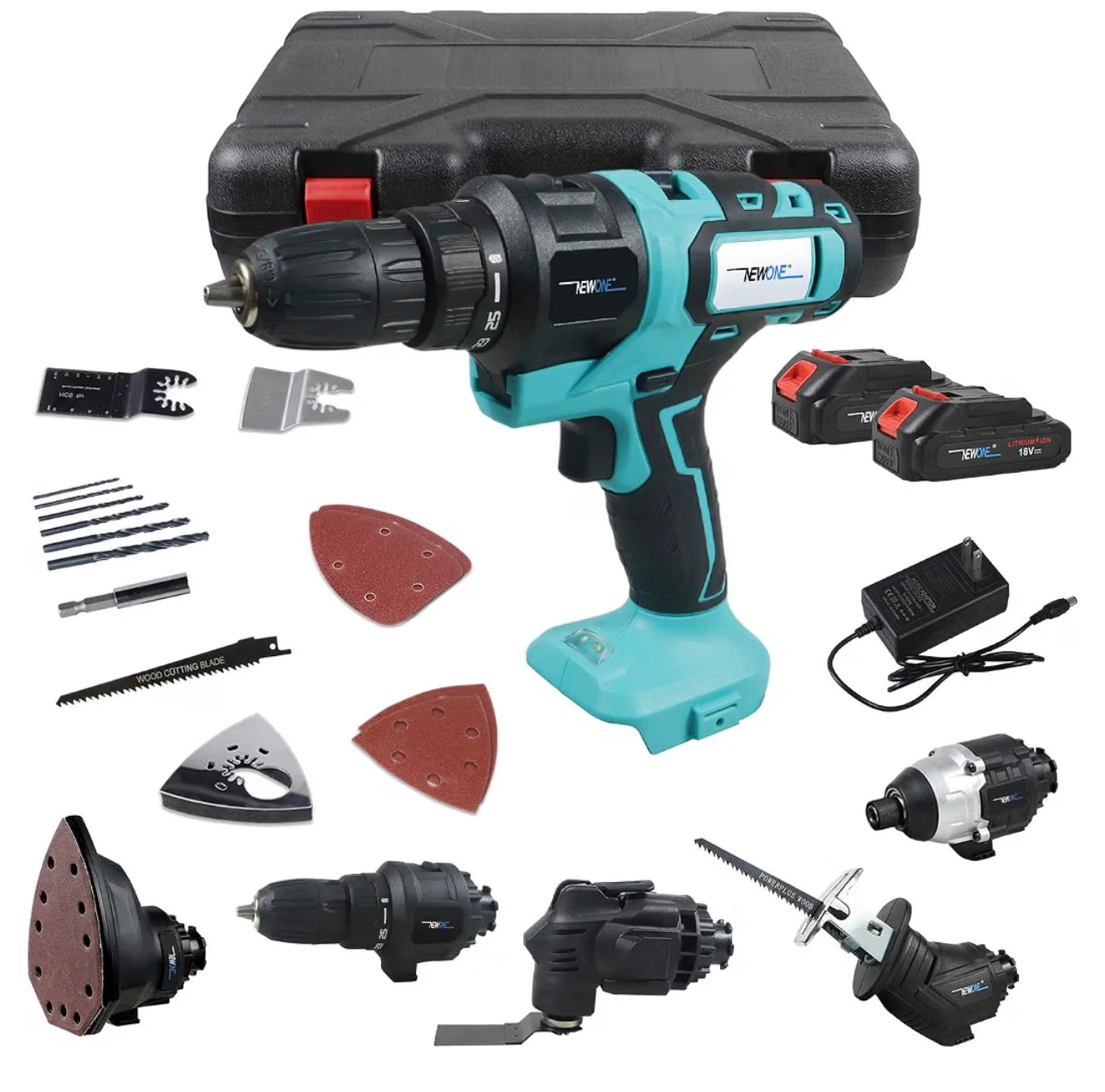 NEWONE 5-Tool Cordless Tool Combo Kit