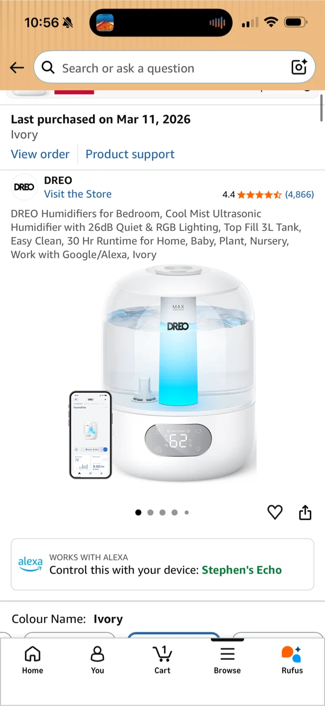 Dreo Ultrasonic Humidifier - Ivory - photo 2