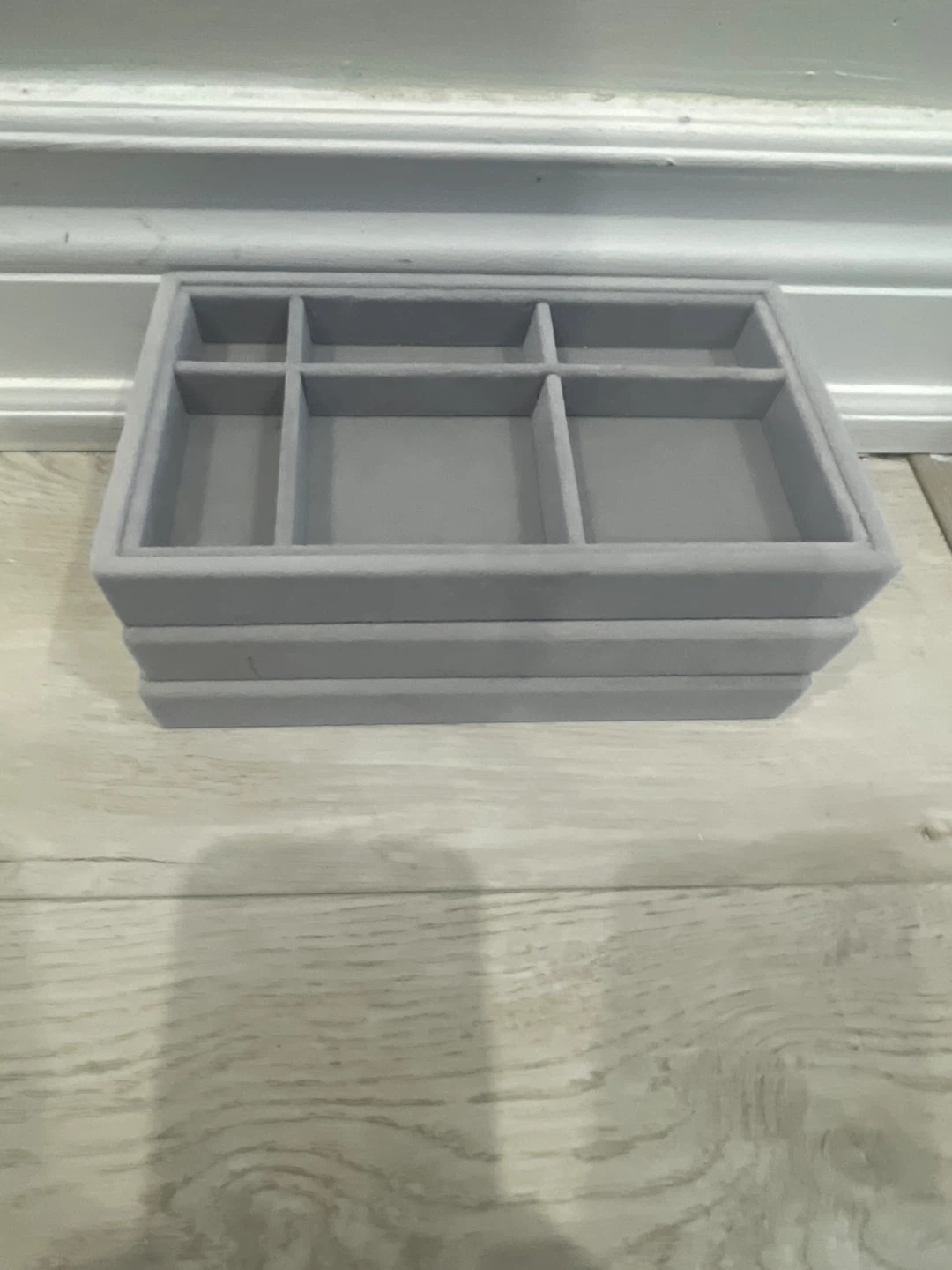 Grey Velvet Jewelry Organizer Tray - photo 2