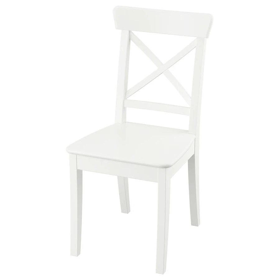 White IKEA Desk with Drawer and Cabinet with chair - photo 3