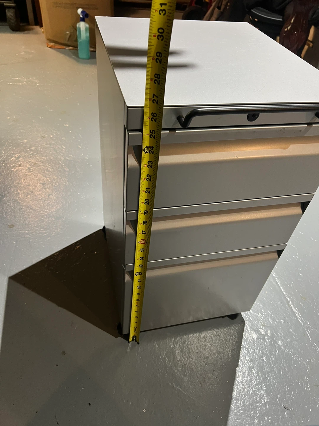 3-Drawer Metal Mobile Filing Cabinet - photo 3