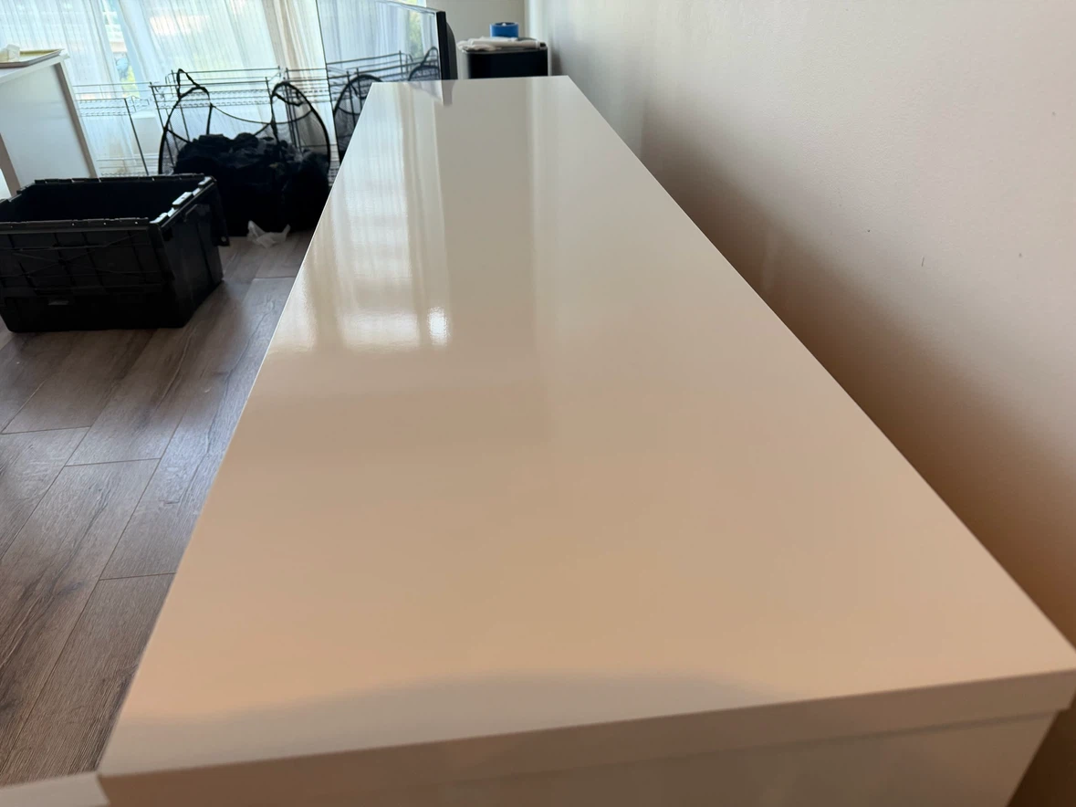 White Media Console with Storage - photo 3