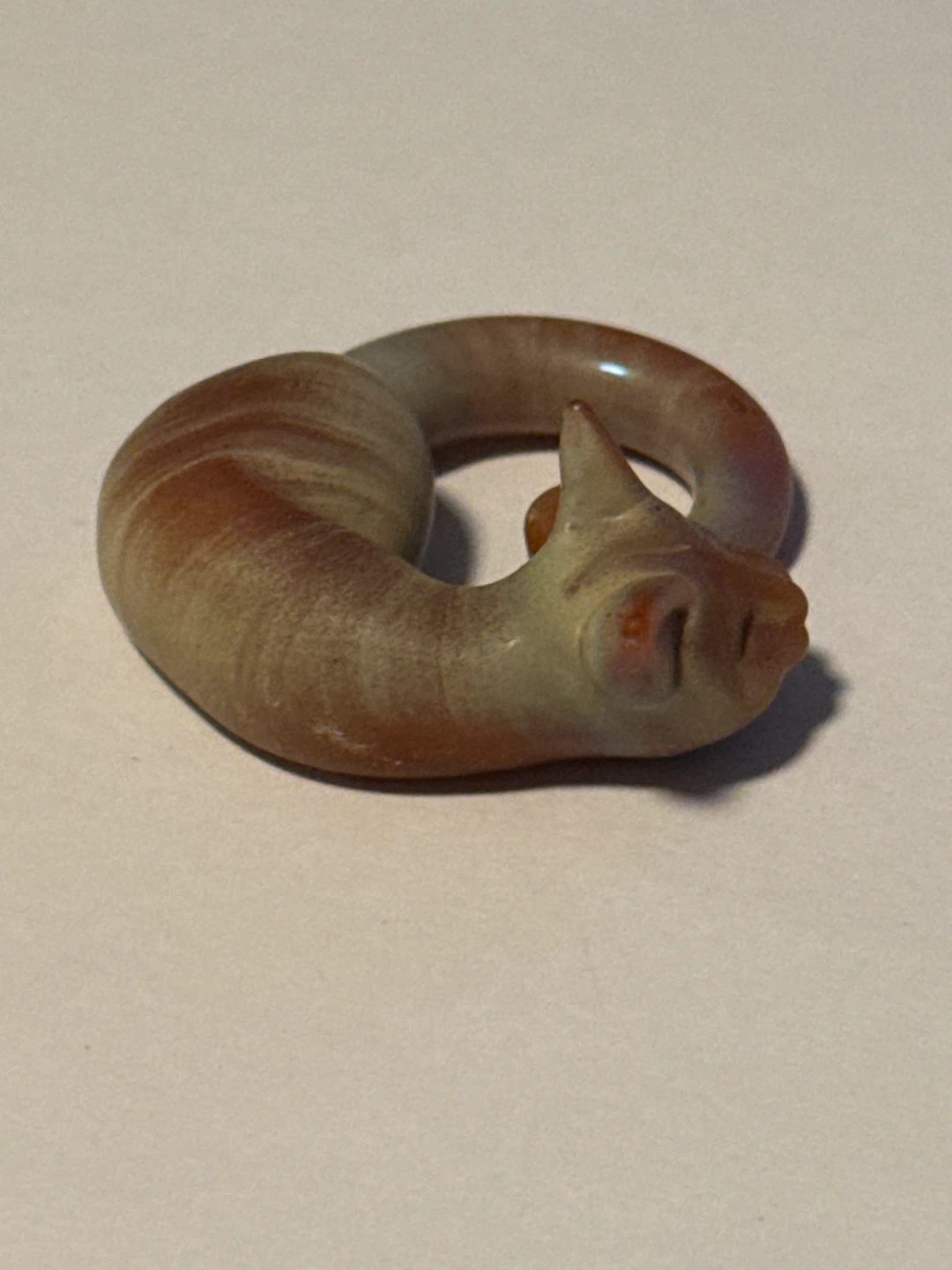Small sleeping cat figurine - photo 4