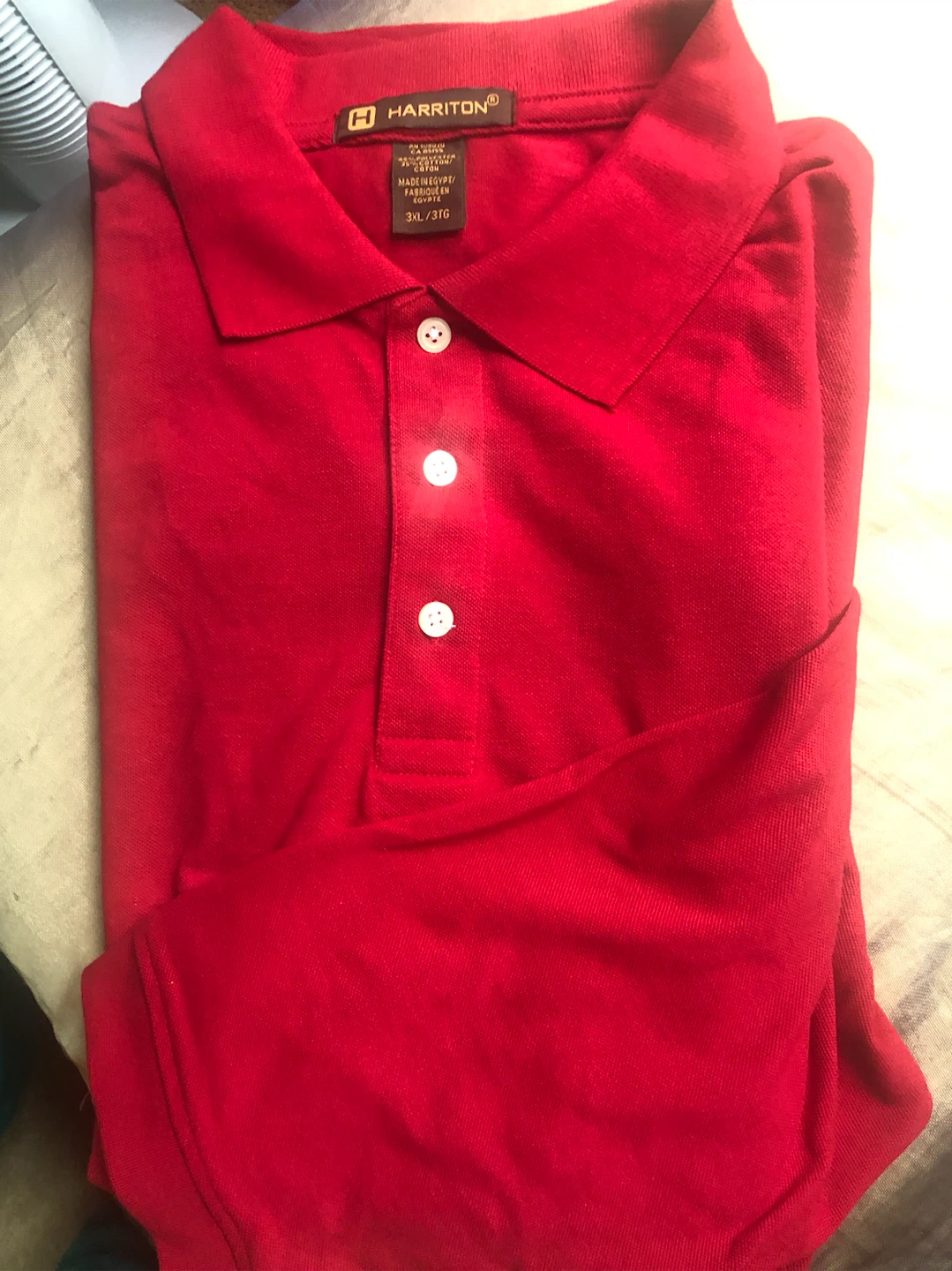 Full sleaves Harriton Red Polo Shirt 3XL