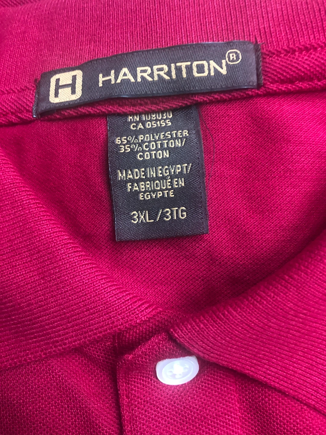 Full sleaves Harriton Red Polo Shirt 3XL - photo 2