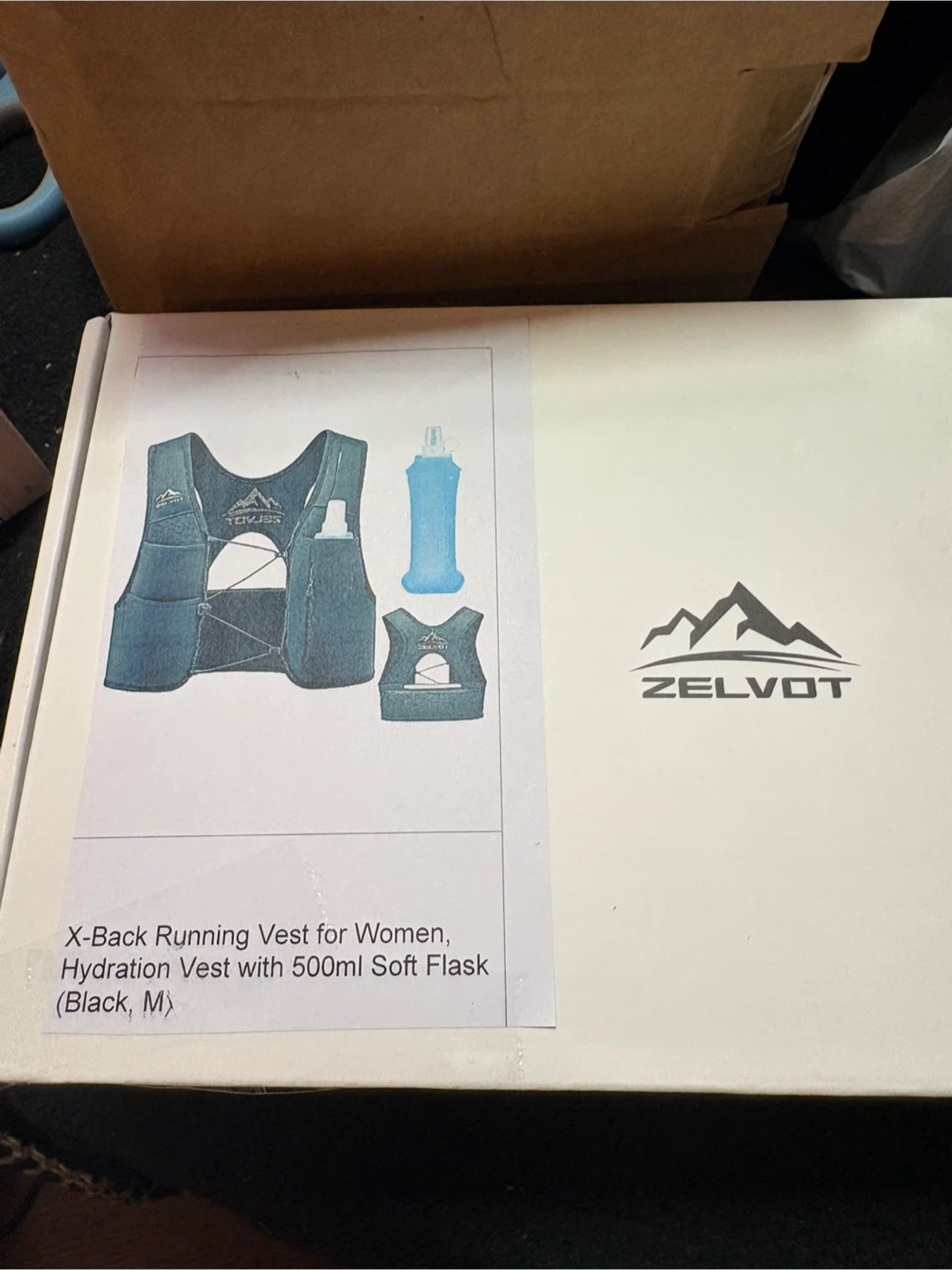 ZELVOT X-Back Running Vest for Women, Black, M