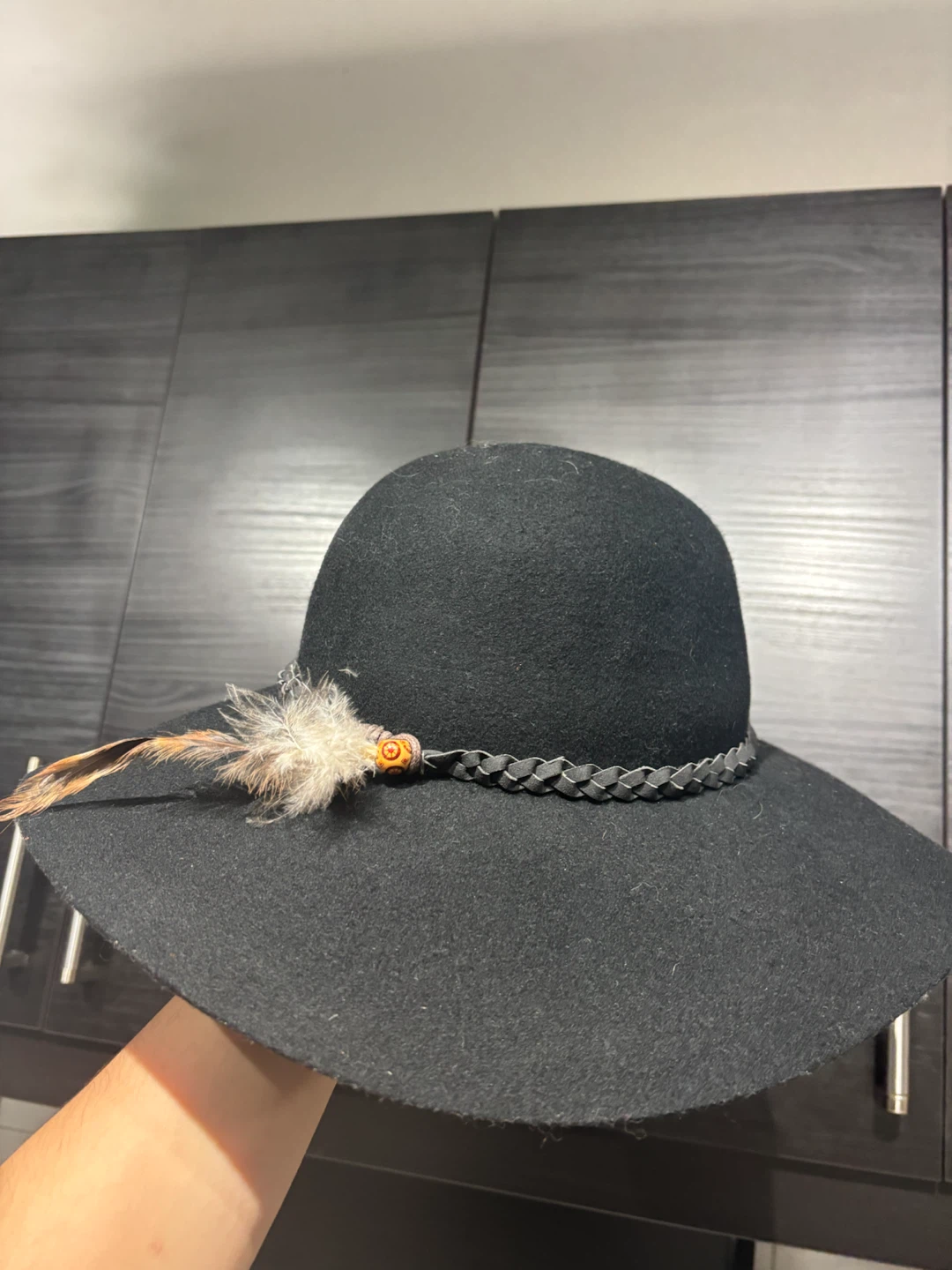 ALDO Black Felt Fedora Hat