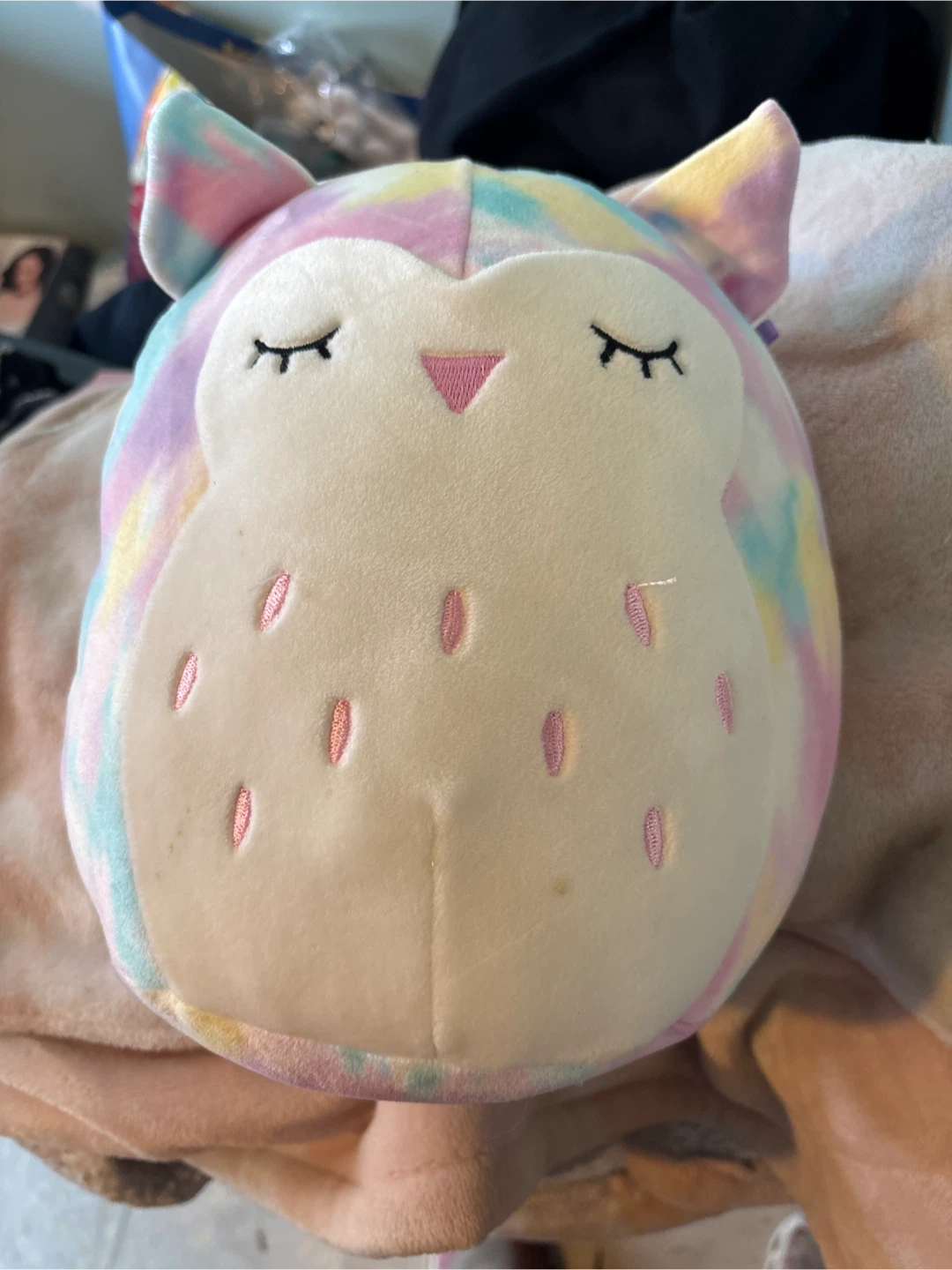 Squishmallows Tie-Dye Owl Plush