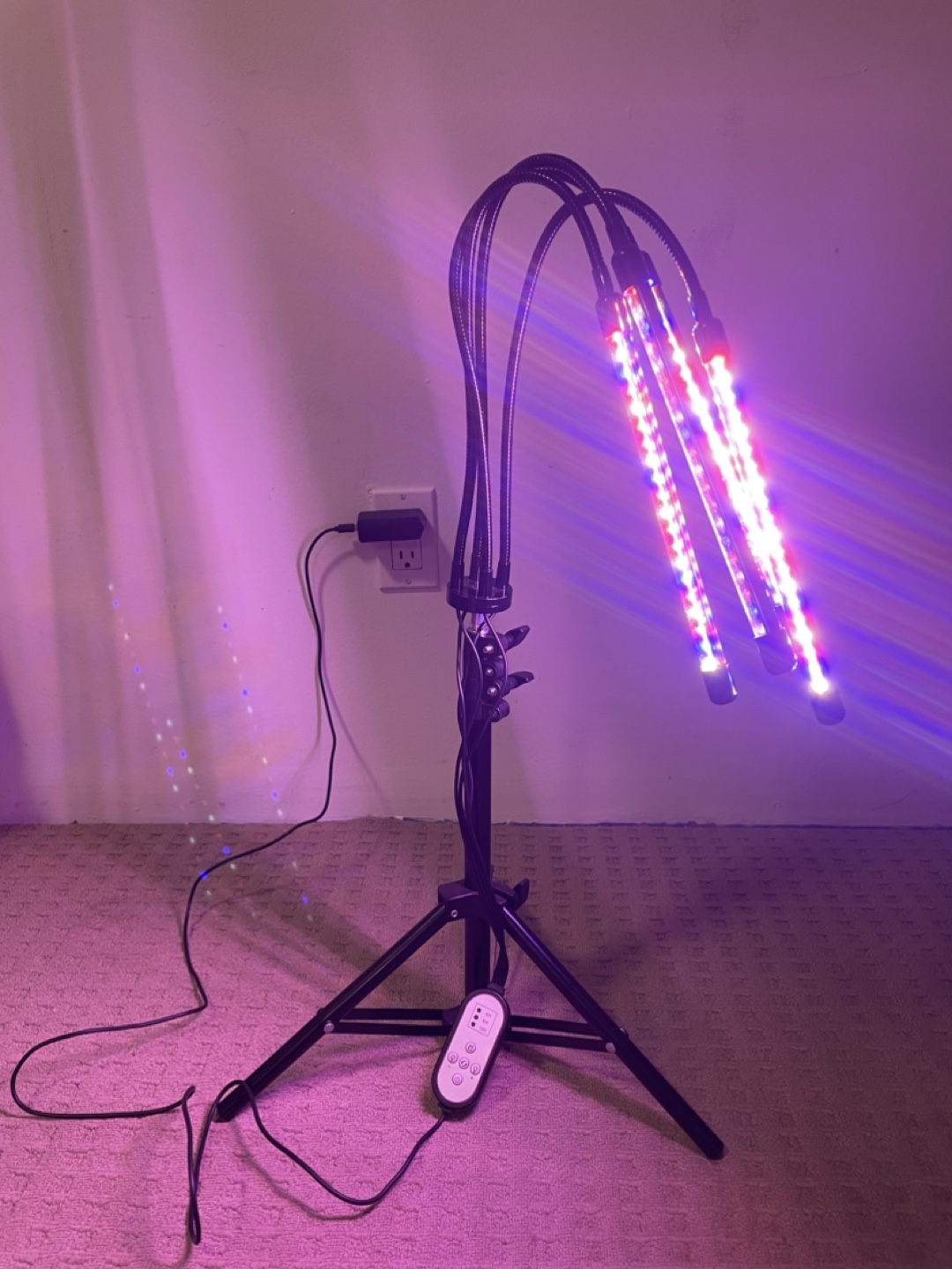 3-Head LED Plant Growth Light with Tripod Stand