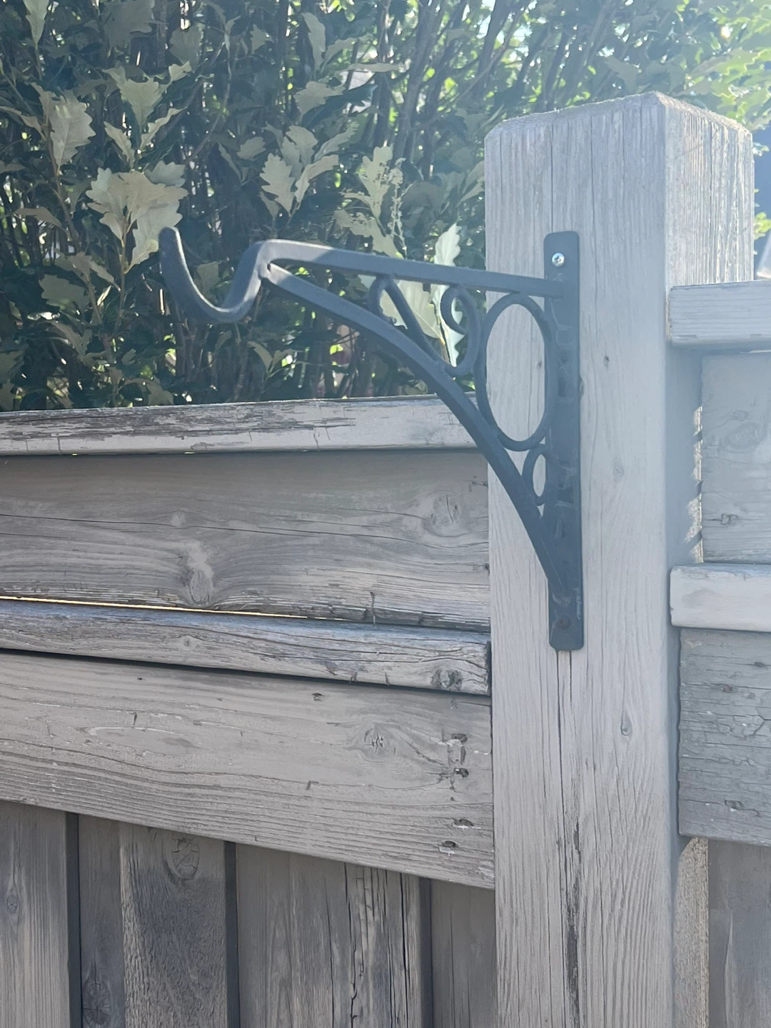 Black Metal Hanging Basket Bracket - photo 4
