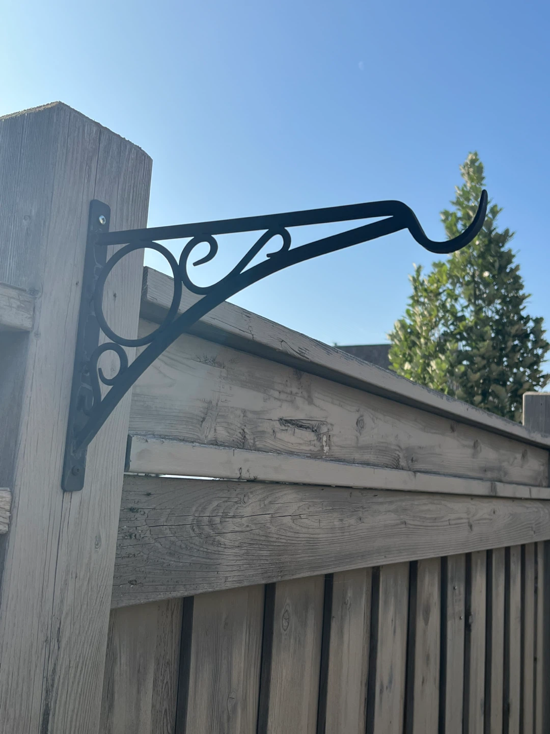 Black Metal Hanging Basket Bracket - photo 2