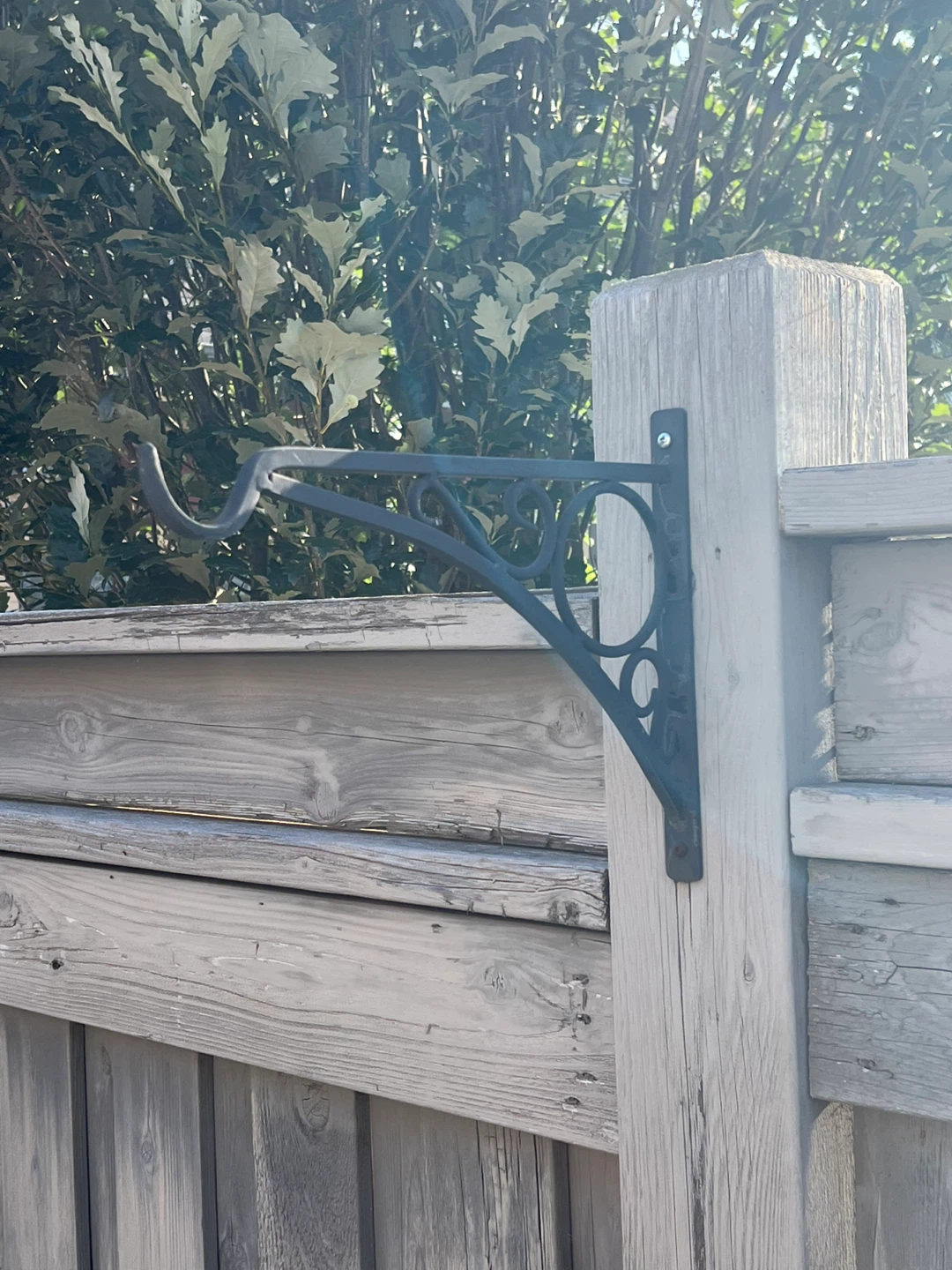 Black Metal Hanging Basket Bracket - photo 3