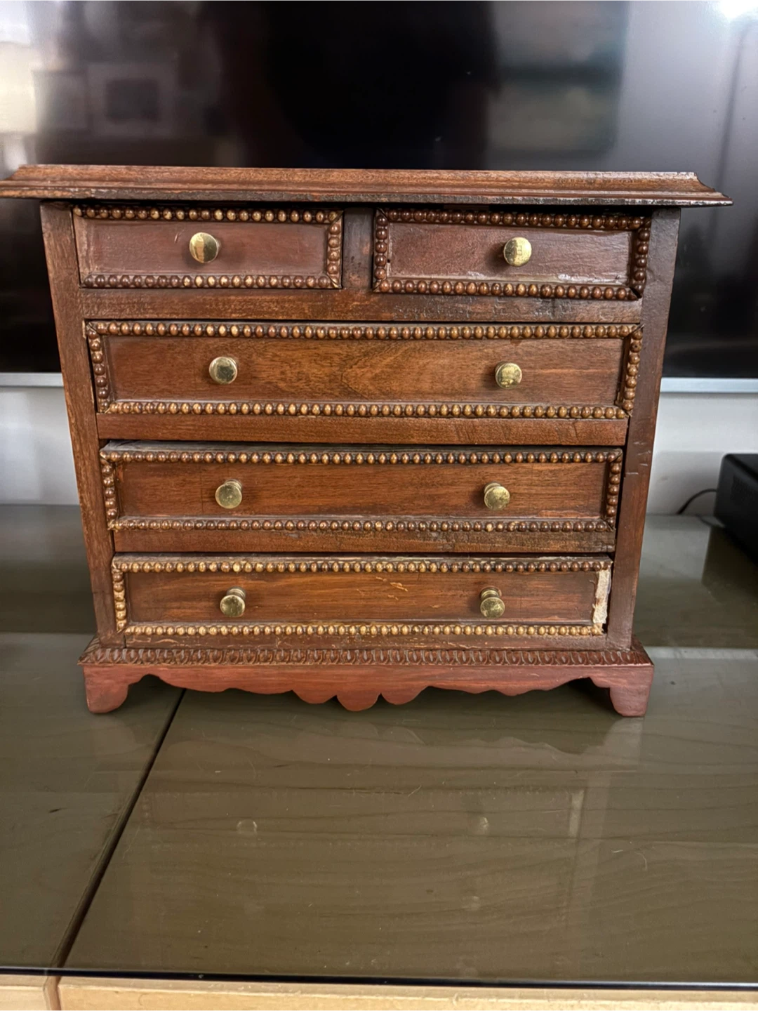Vintage Wooden Mini Chest of Drawers