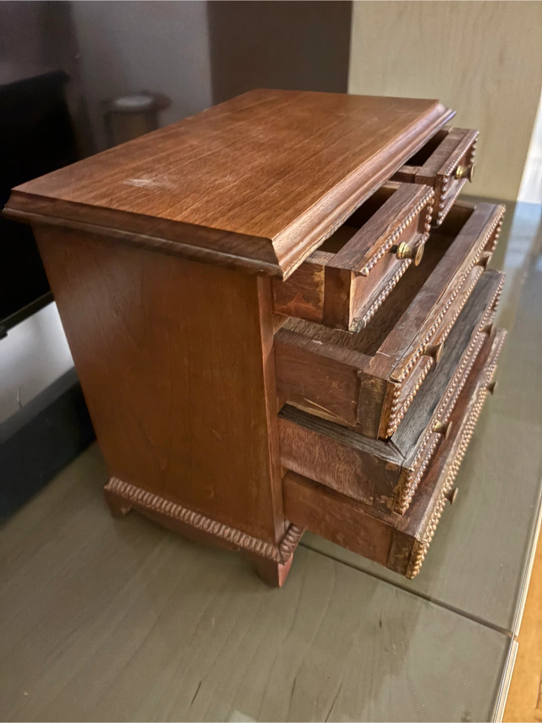 Vintage Wooden Mini Chest of Drawers - photo 3