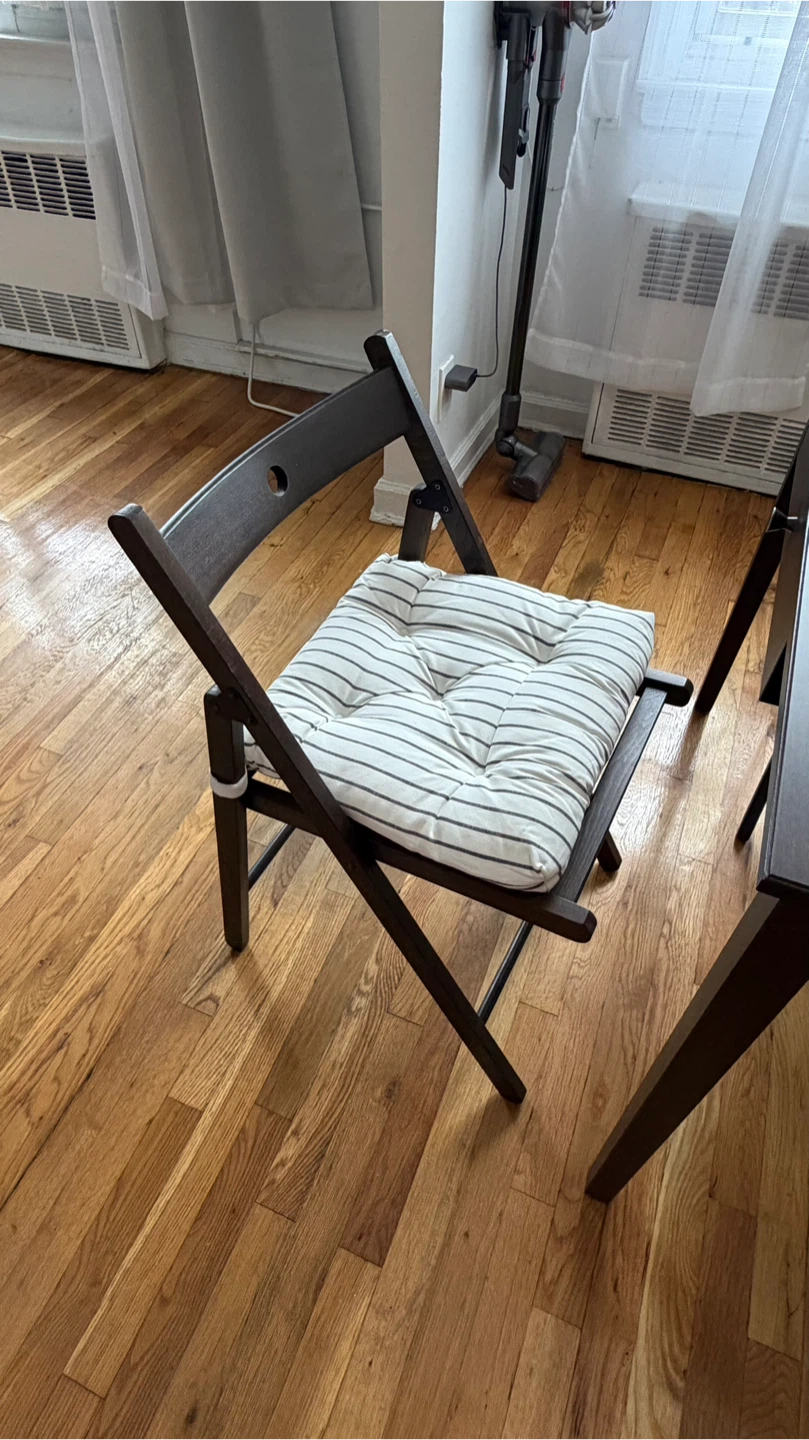 IKEA Dining Table and 2 Folding Chairs