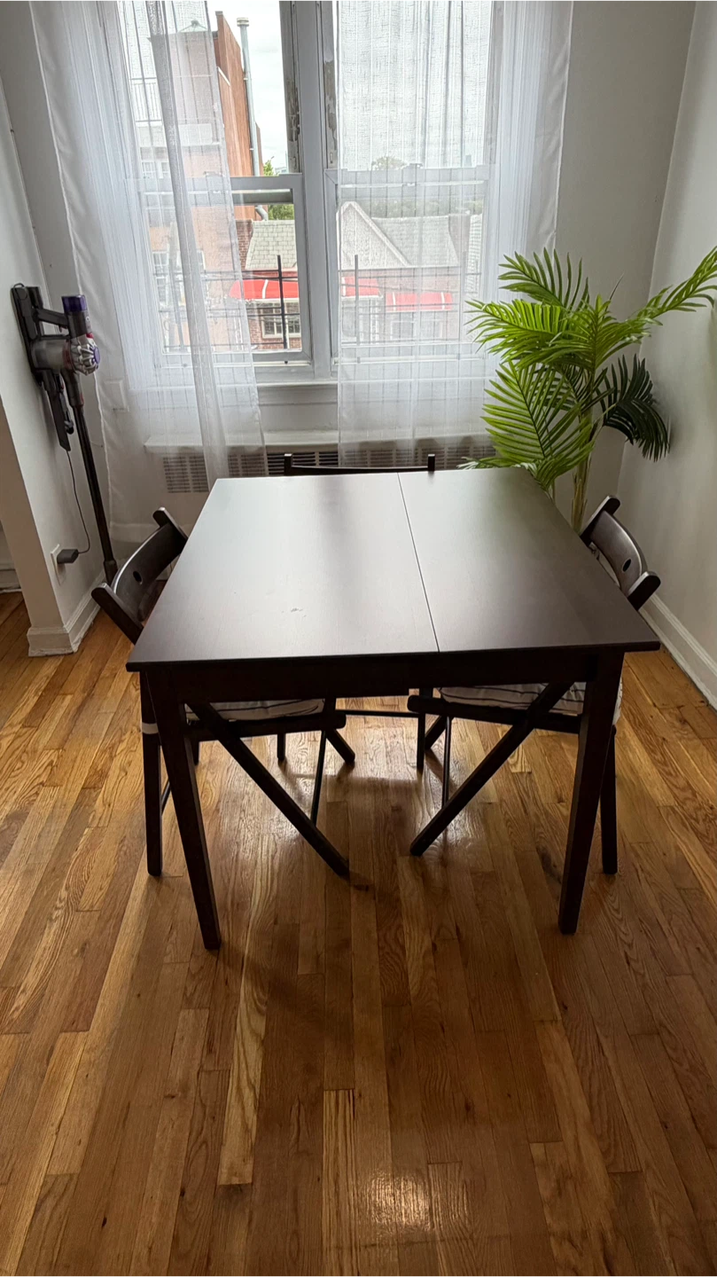 IKEA Dining Table and 2 Folding Chairs - photo 3