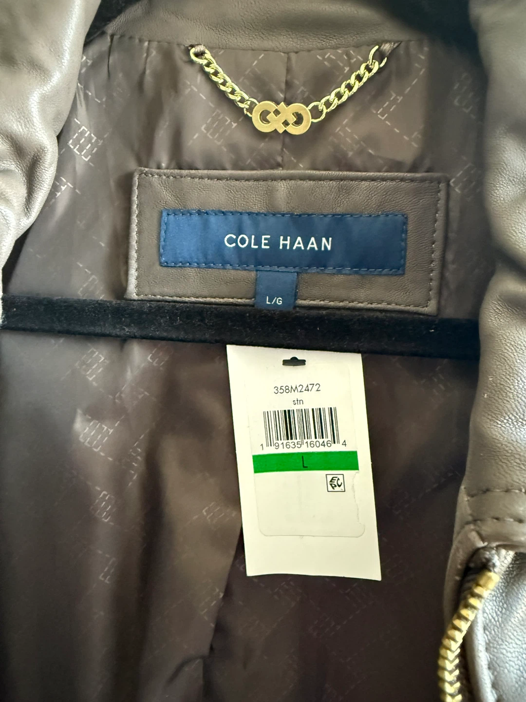 Brand New Cole Haan Lamb Skin Leather Jacket - photo 3