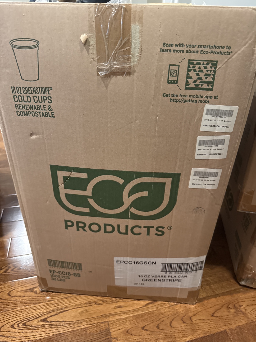 Eco-Products 16 oz Greenstripe Cold Cups - photo 3