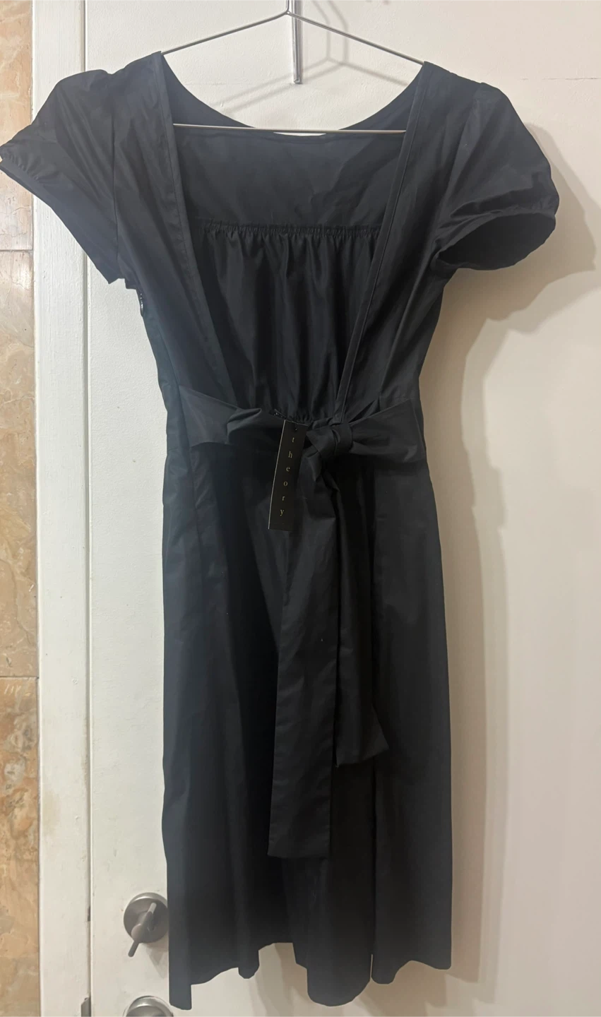 Theory Black Dress NWT 2  Open Square Mini - photo 2