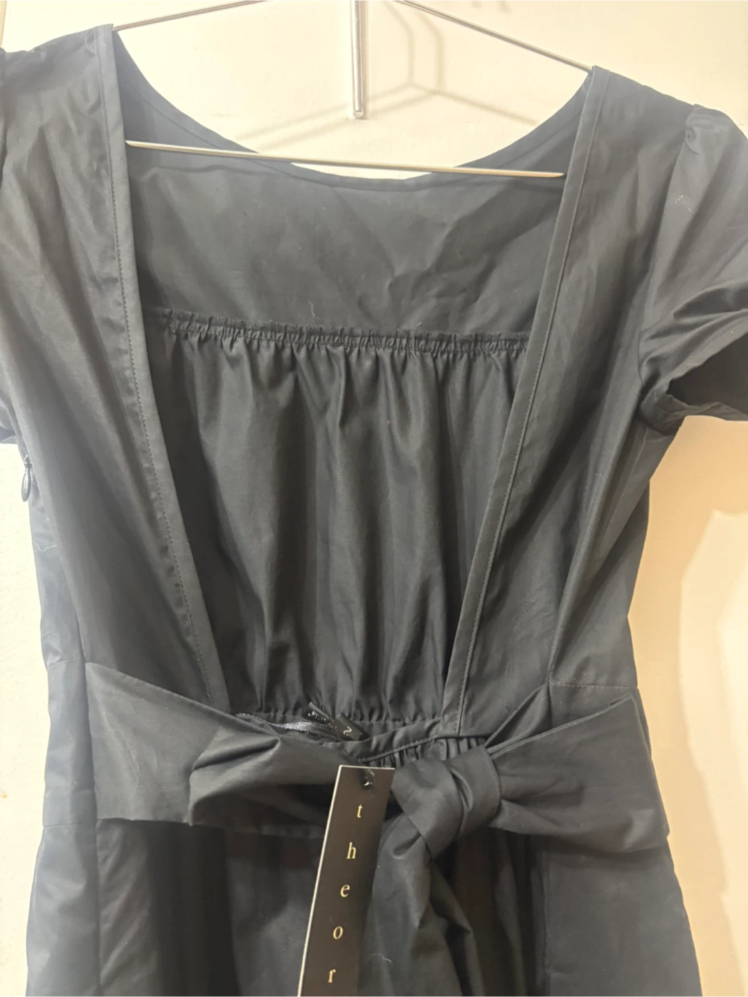 Theory Black Dress NWT 2  Open Square Mini - photo 3