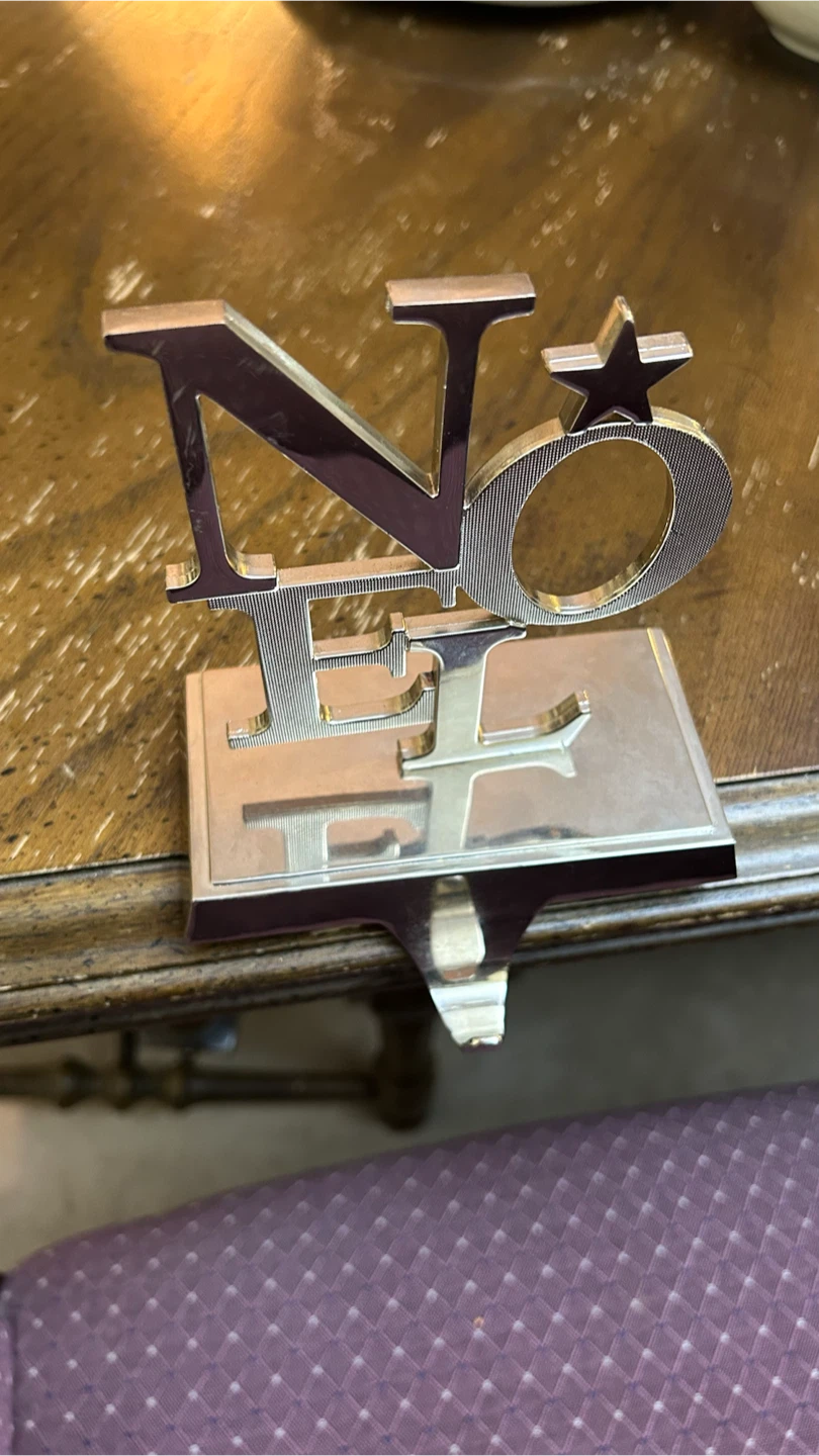 Metal "NOEL" Stocking Holder