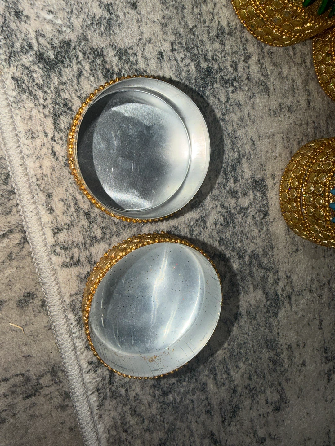 Set of 4 Decorative Gold Trinket Boxes - photo 5