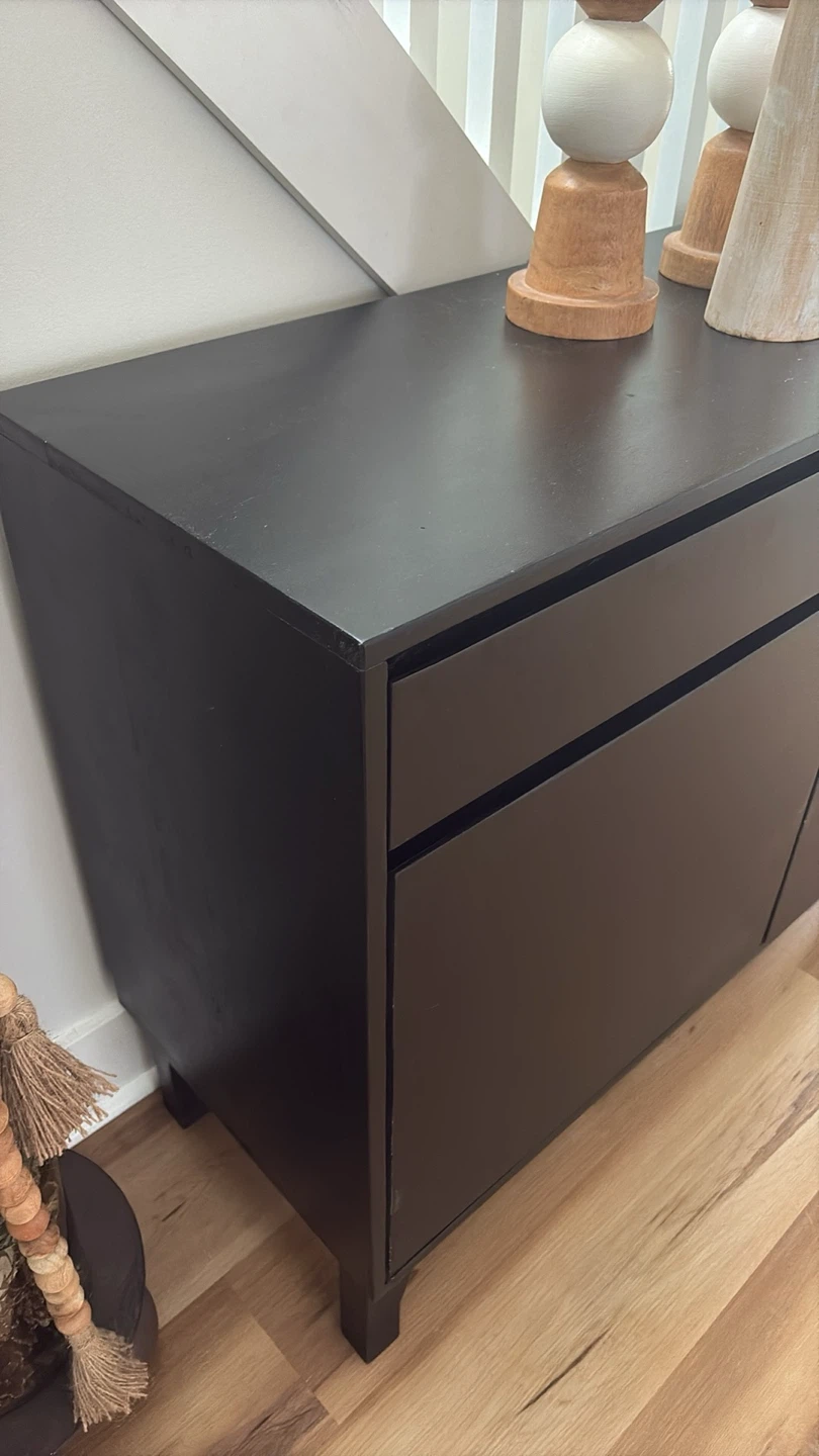 Black Accent Cabinet with Storage