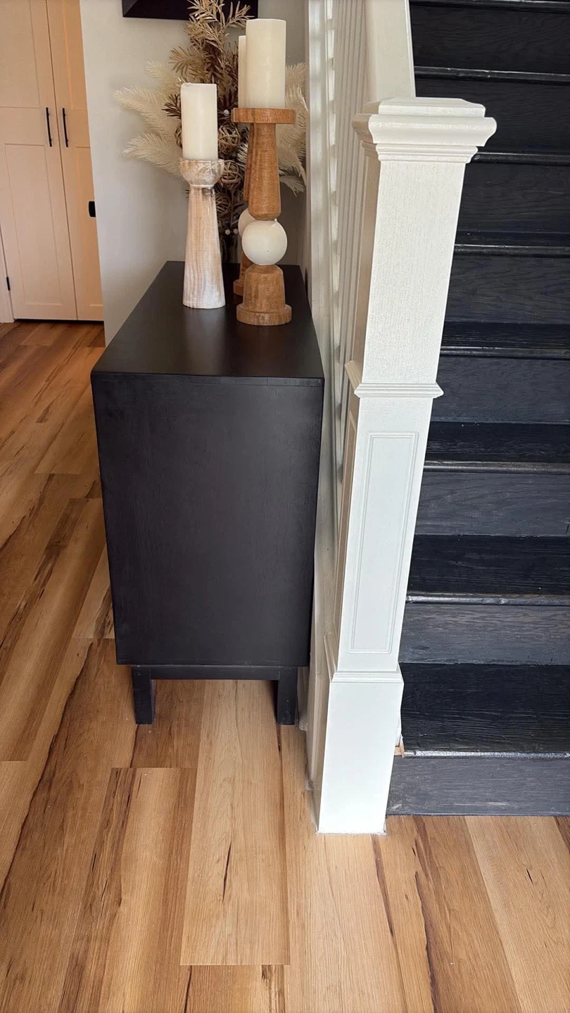 Black Accent Cabinet with Storage - photo 2
