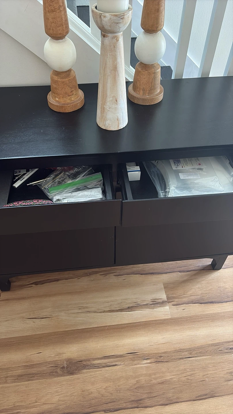Black Accent Cabinet with Storage - photo 5