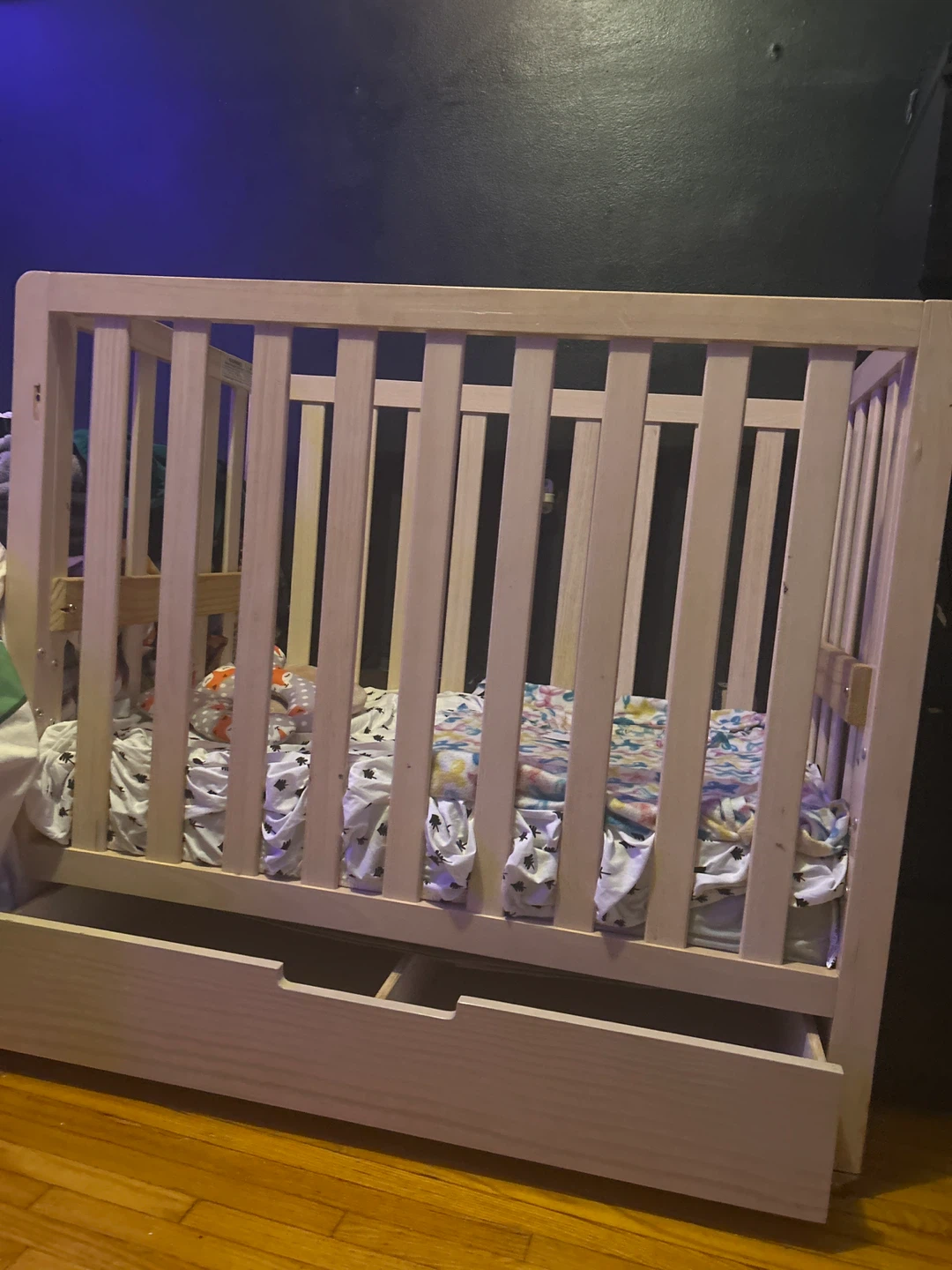 Wooden Crib with Storage Drawer - photo 3