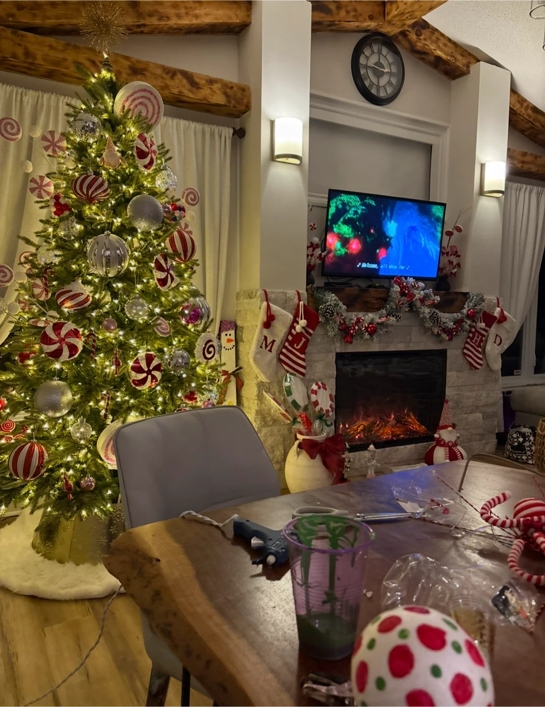 7.5 ft Pre-Lit Christmas Tree + Storage Bag