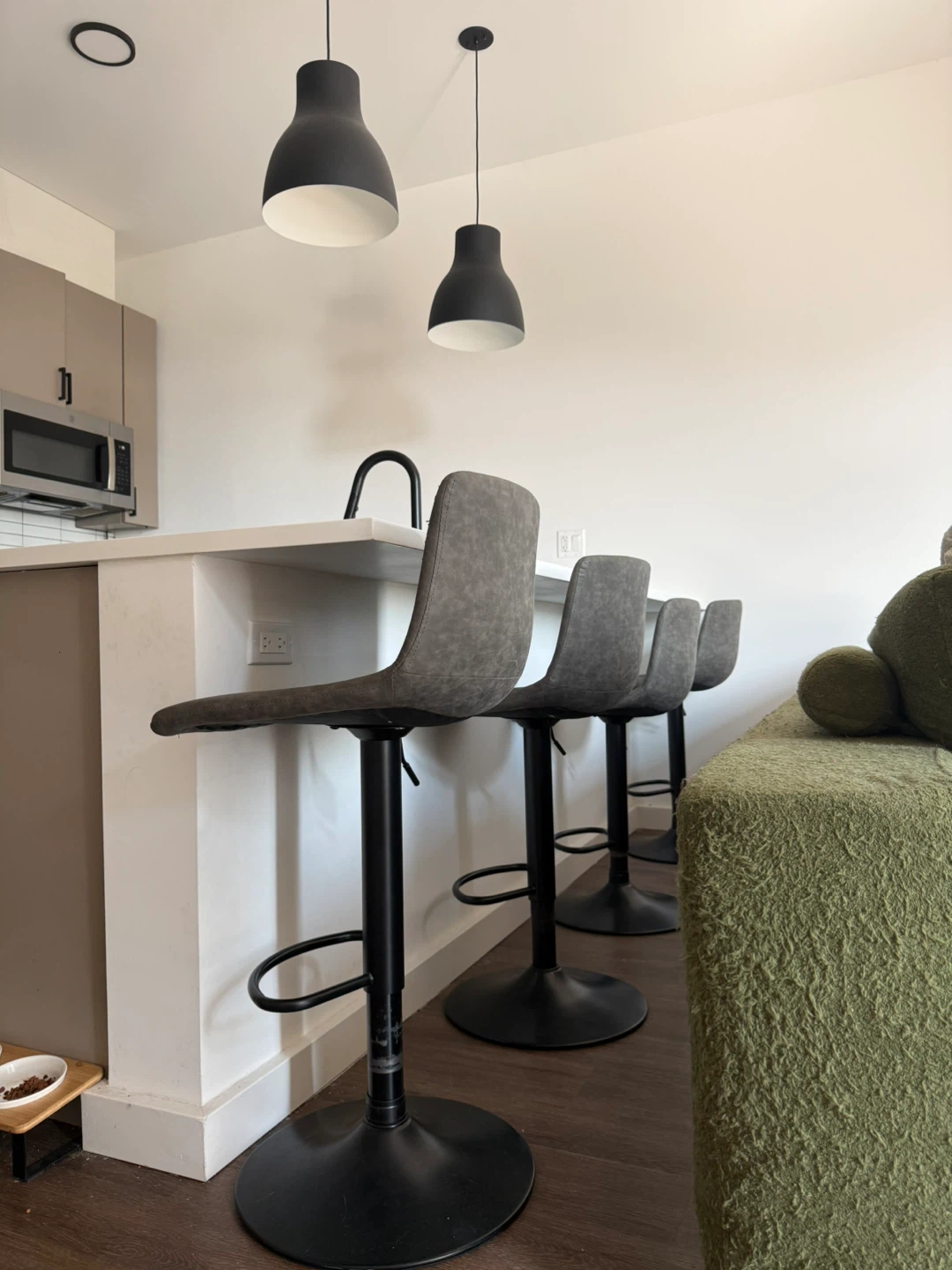 Set of 4 Grey Bar Stools