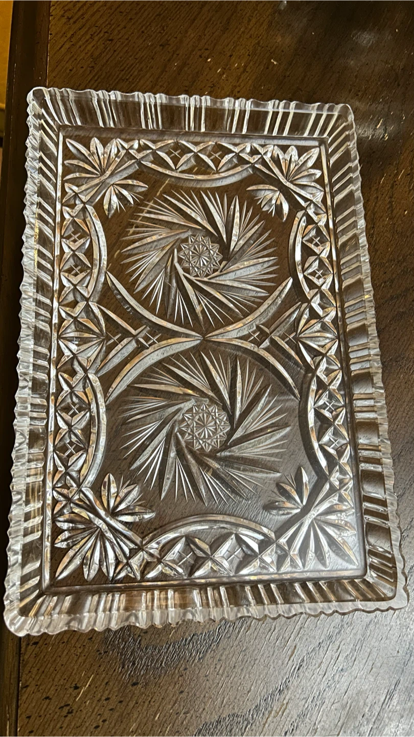Heavy Crystal Glass Tray - photo 2