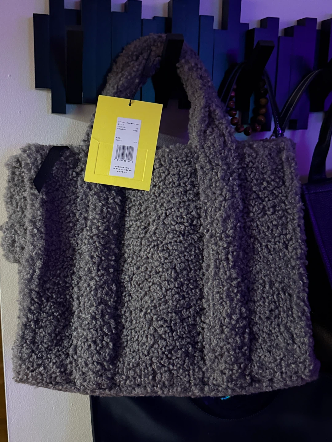Marc Jacobs The Tote Bag - Grey Teddy Fleece - photo 2