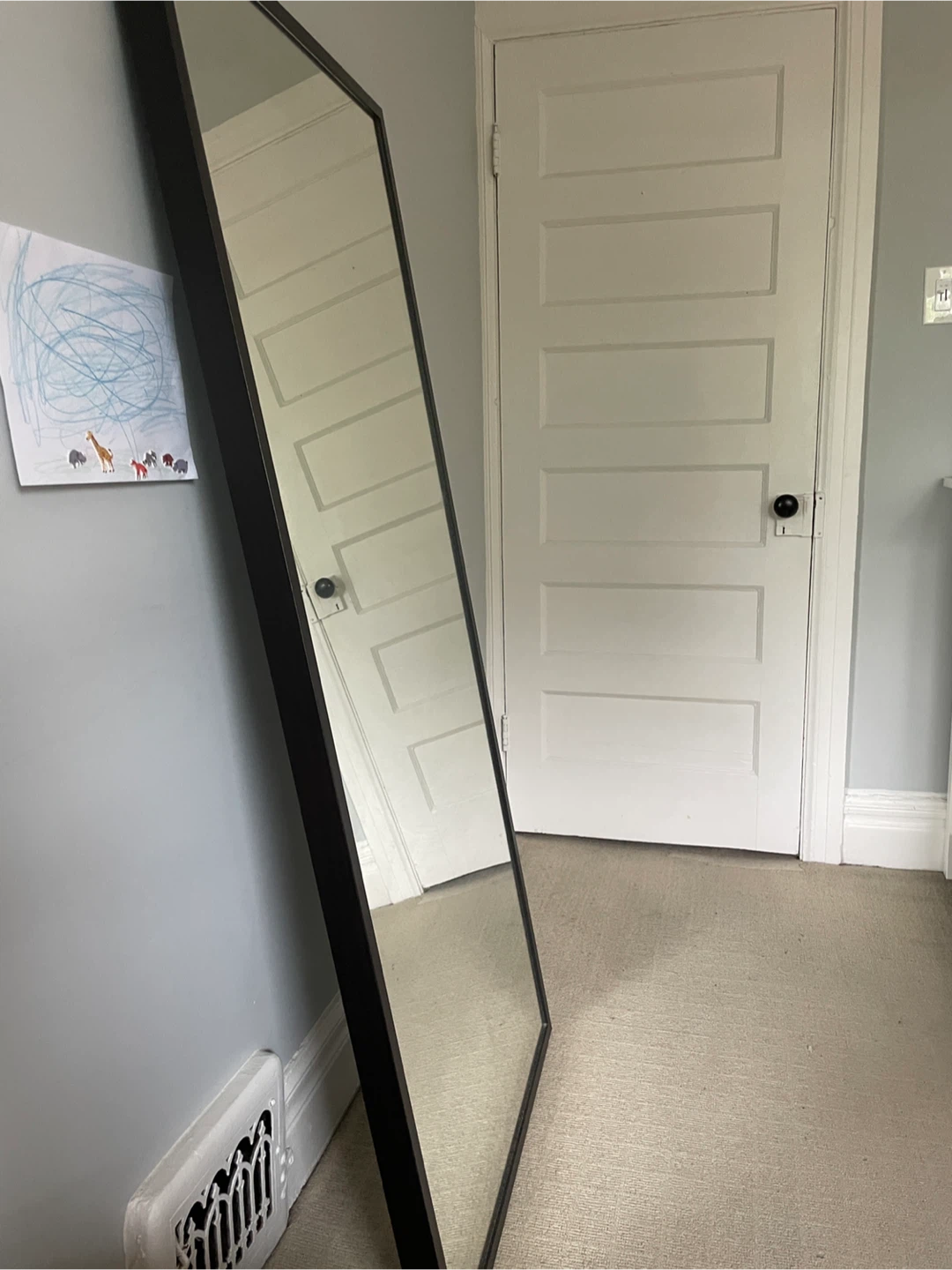 Tall Black Framed Mirror