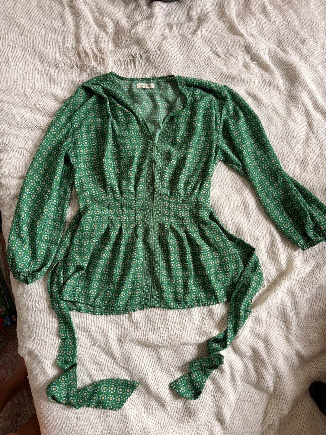 Green Floral Blouse - Size: Small- Max Studio