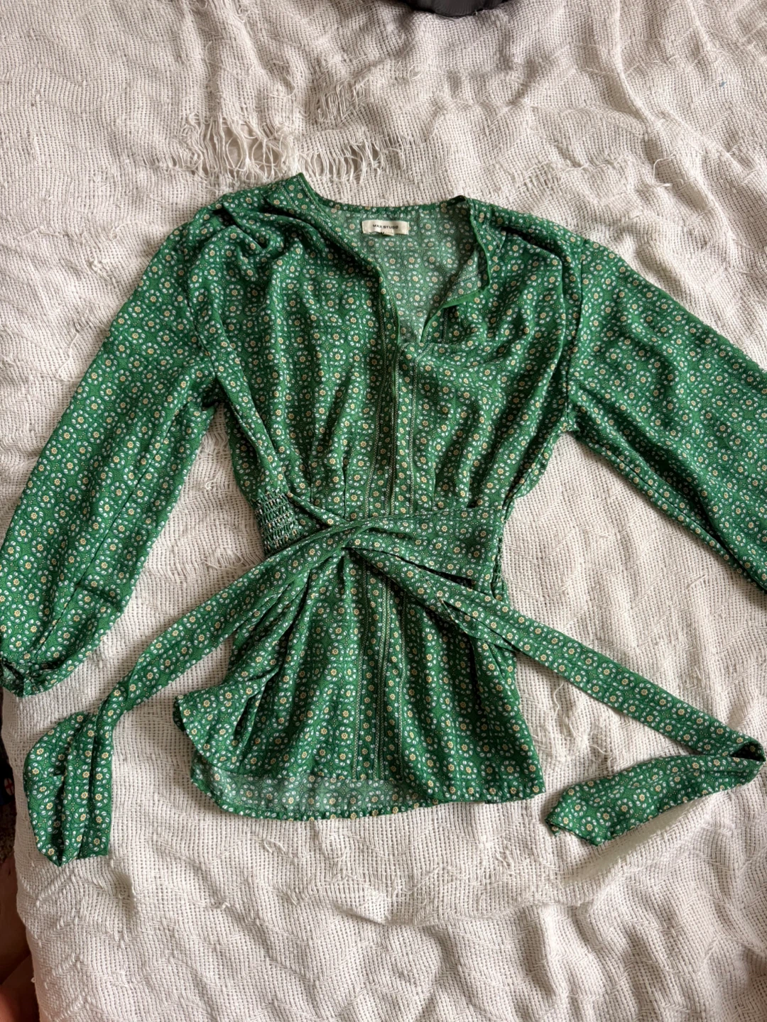 Green Floral Blouse - Size: Small- Max Studio - photo 4