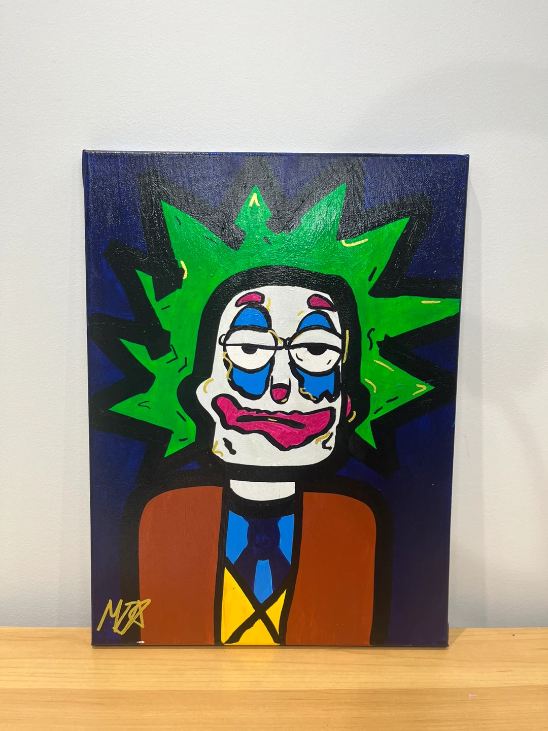 Joker Rick painting (Hand-Painted Fan Art)