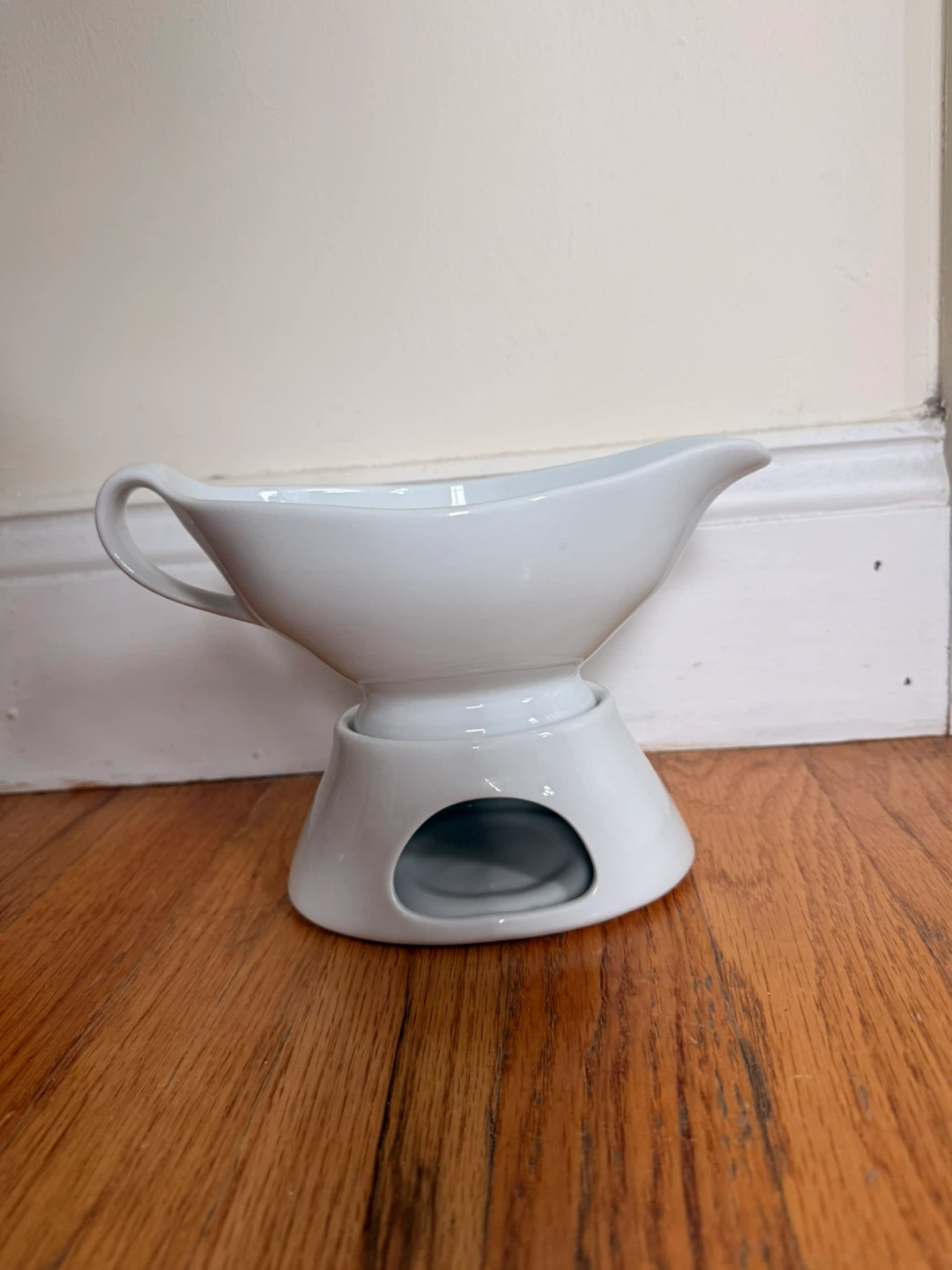 Sauce Boat with Warmer - Pillivuyt French Porcelain