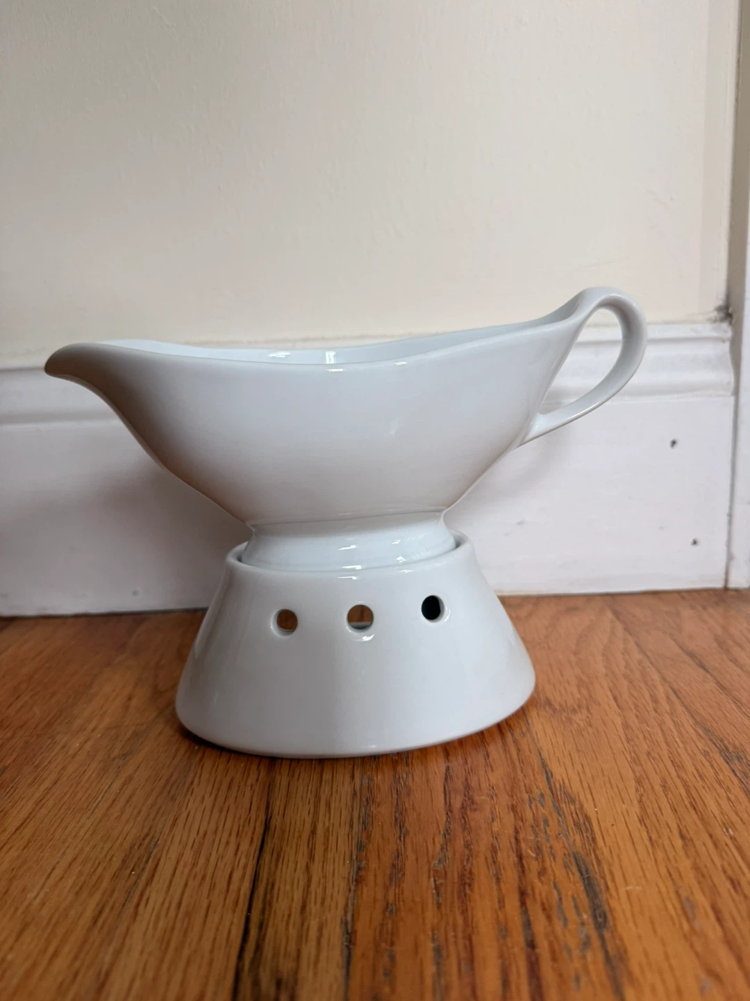 Sauce Boat with Warmer - Pillivuyt French Porcelain - photo 2