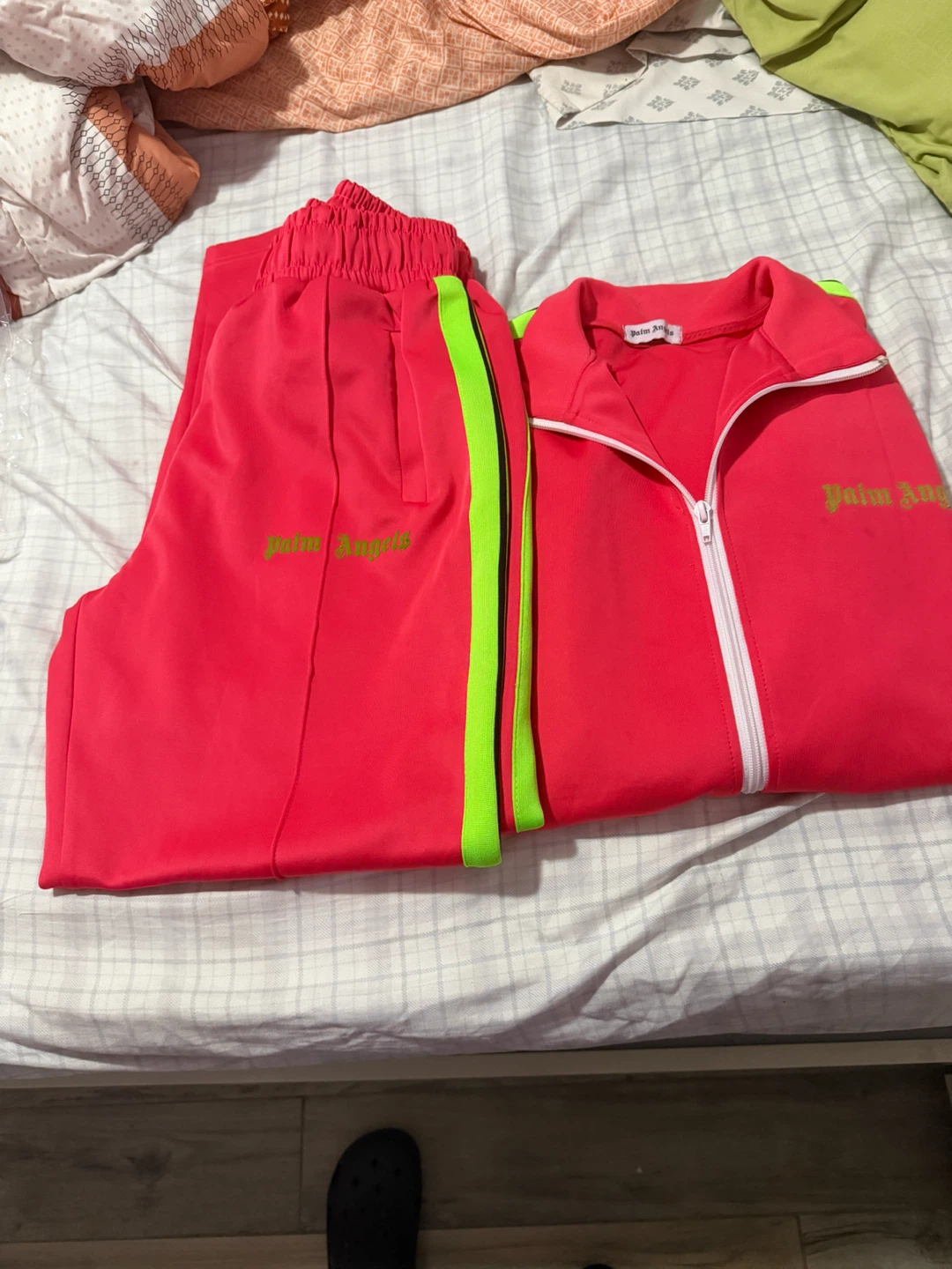 Palm Angels Red Tracksuit Green Stripe Size  XL