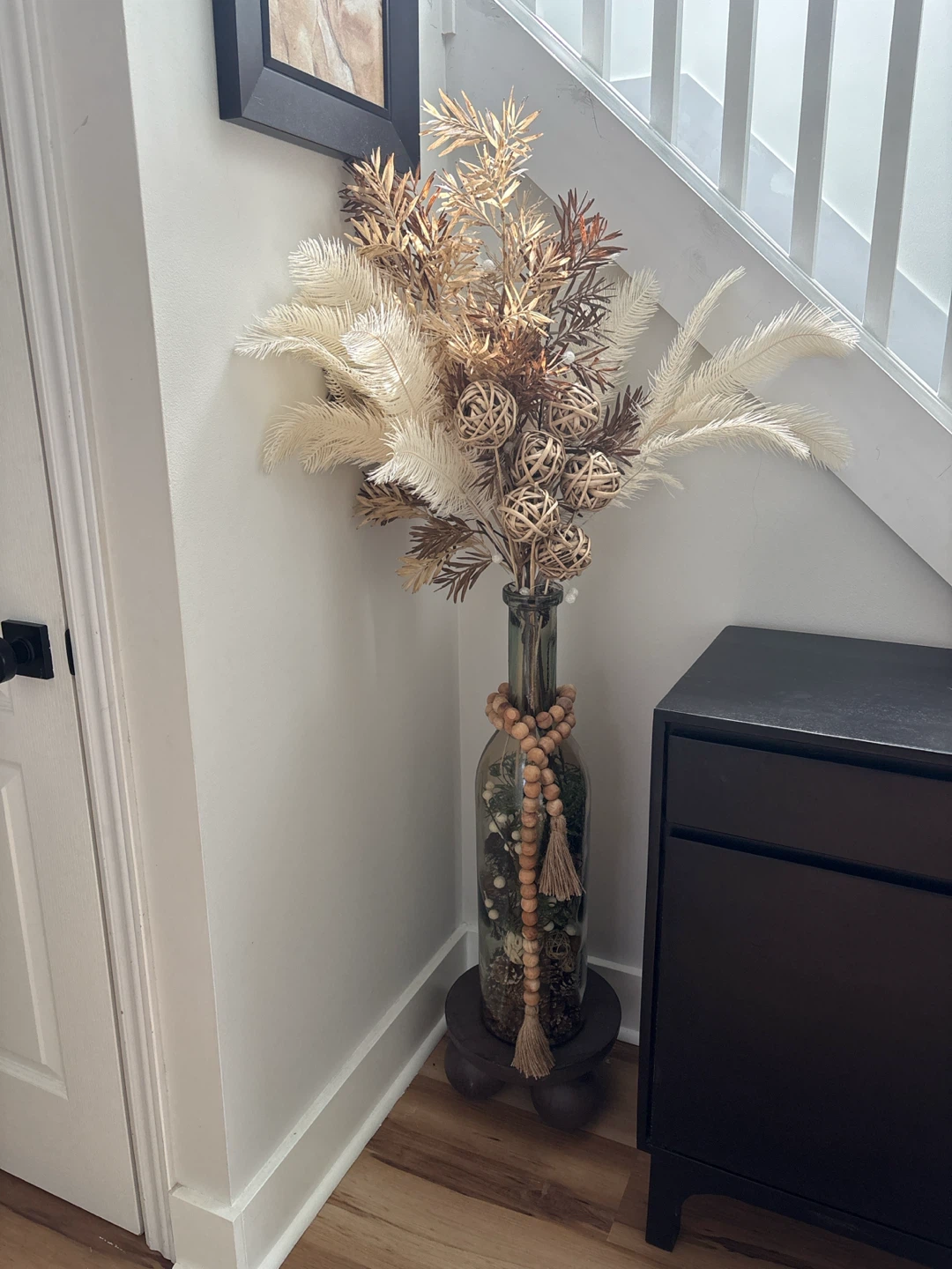 Decorative Dried Floral Arrangement in Bottle